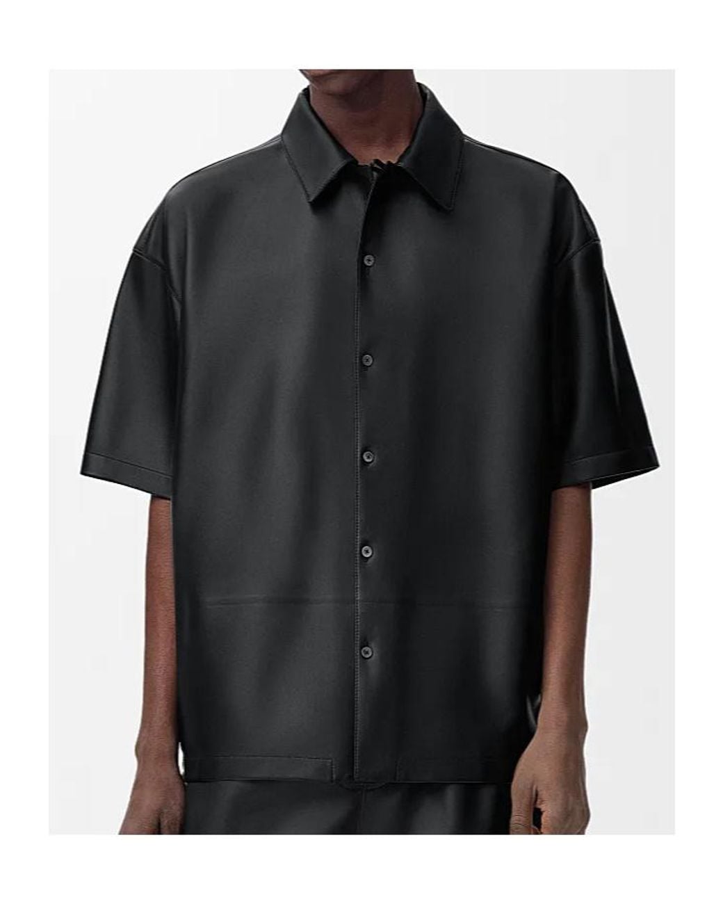Loewe Black Anagram Logo Debossed Shirt for men