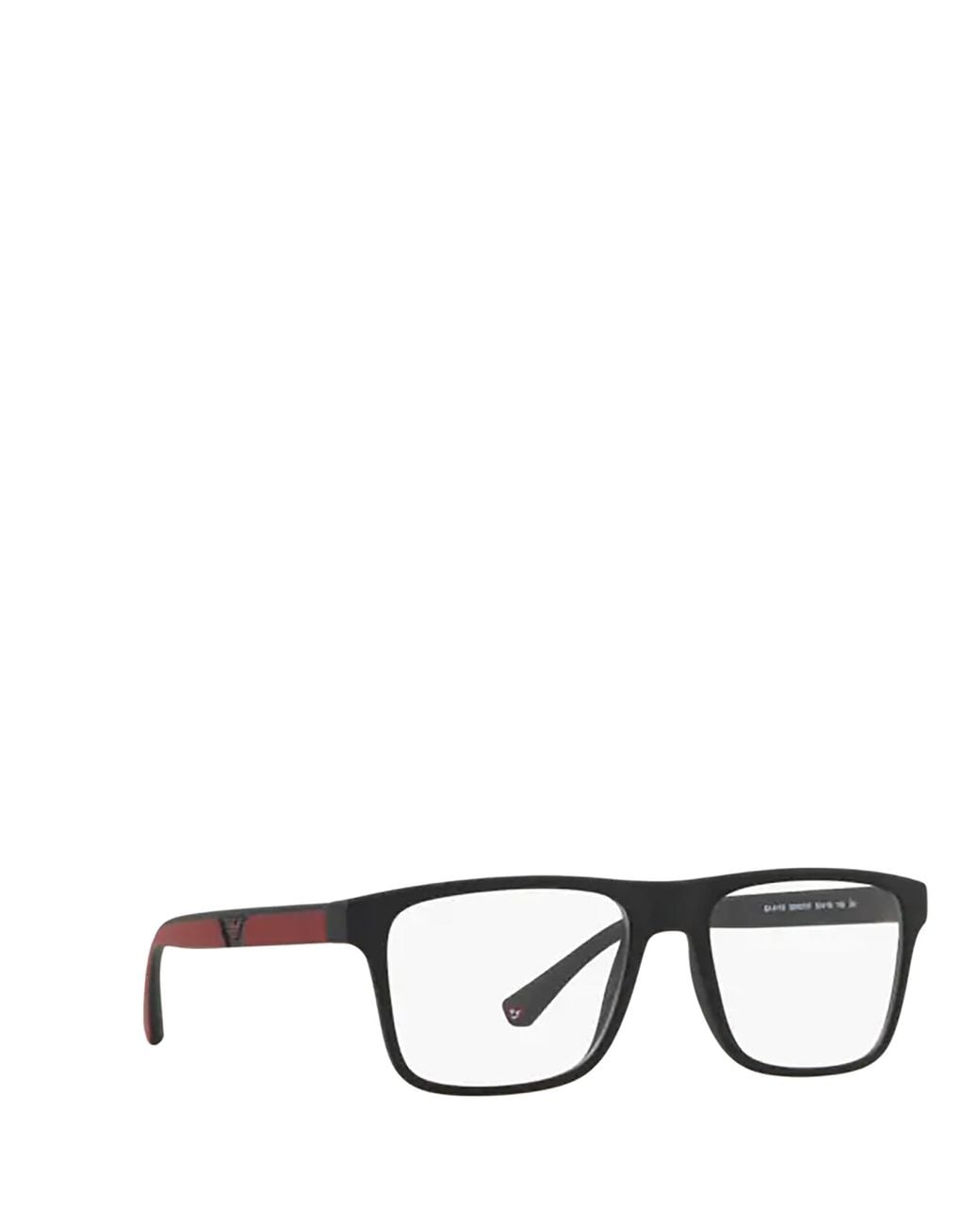 Emporio Armani White Square Frame Clip-On Glasses for men