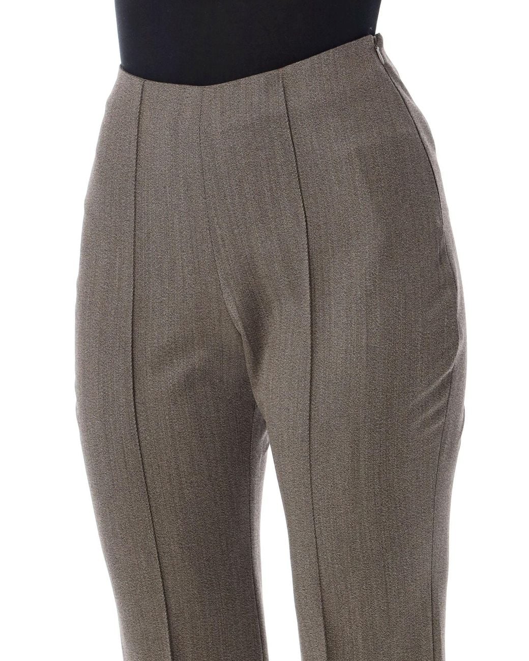 Frankie Shop Brown High-Waisted, Slightly Flared Casual Trousers