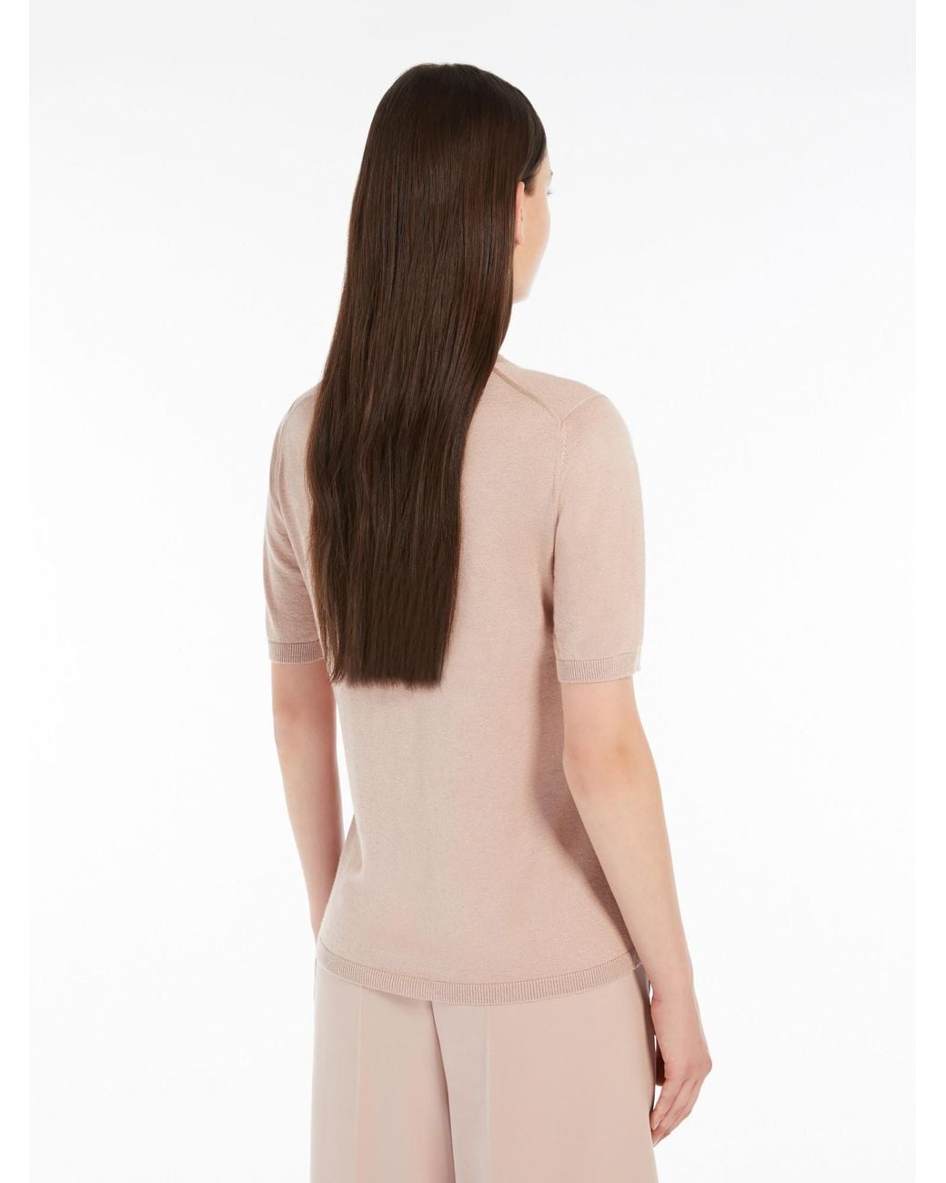 Max Mara Natural Warren Crewneck Short-Sleeved Jumper
