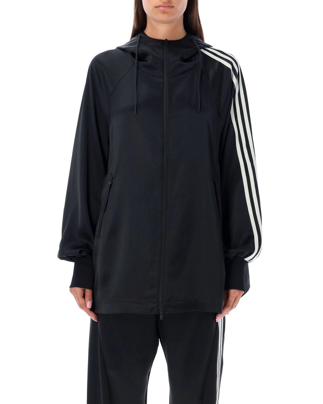 Y-3 Green Stripe Detailed Zip-Up Jacket for men