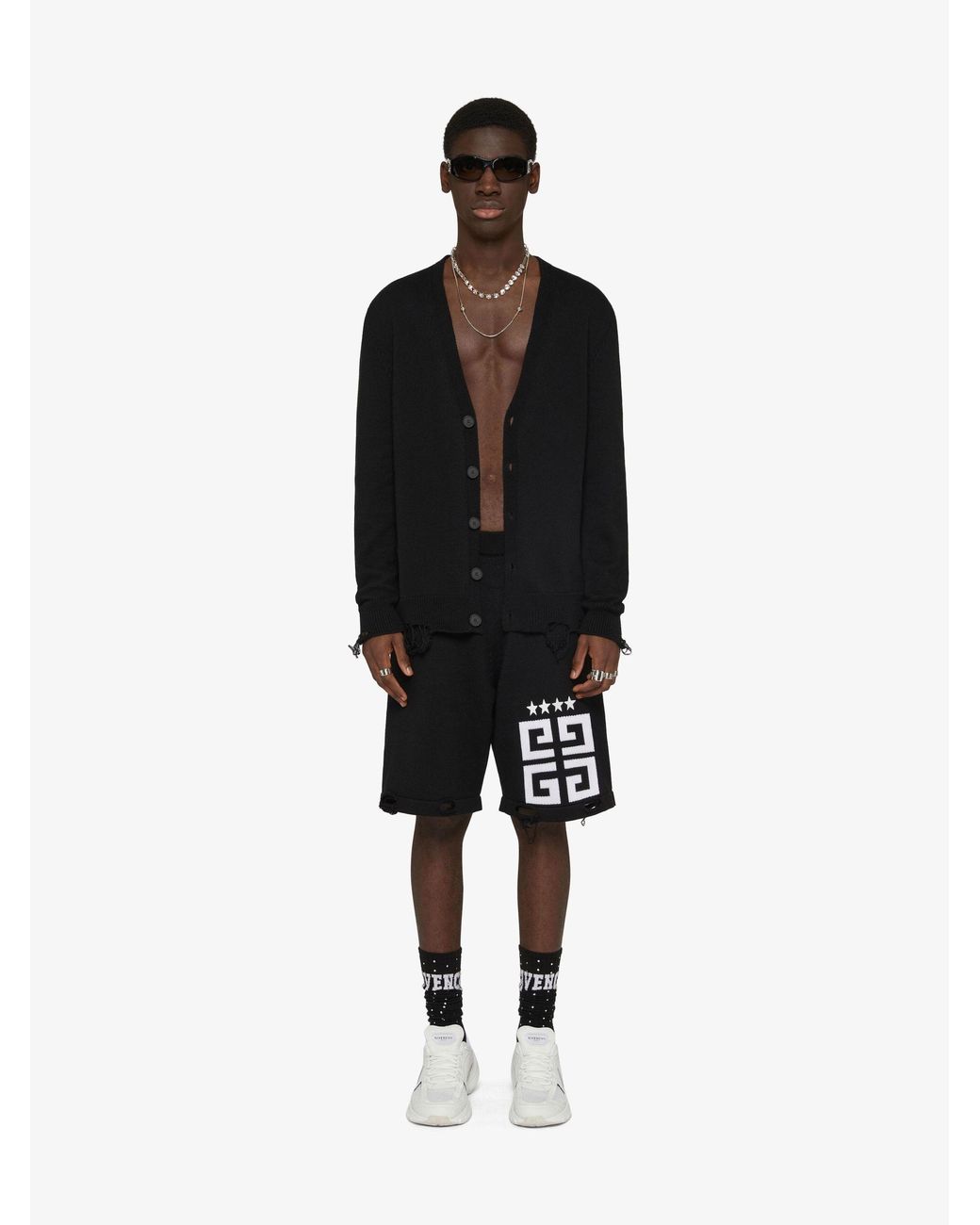 Givenchy Black 4G Stars Bermuda Shorts for men