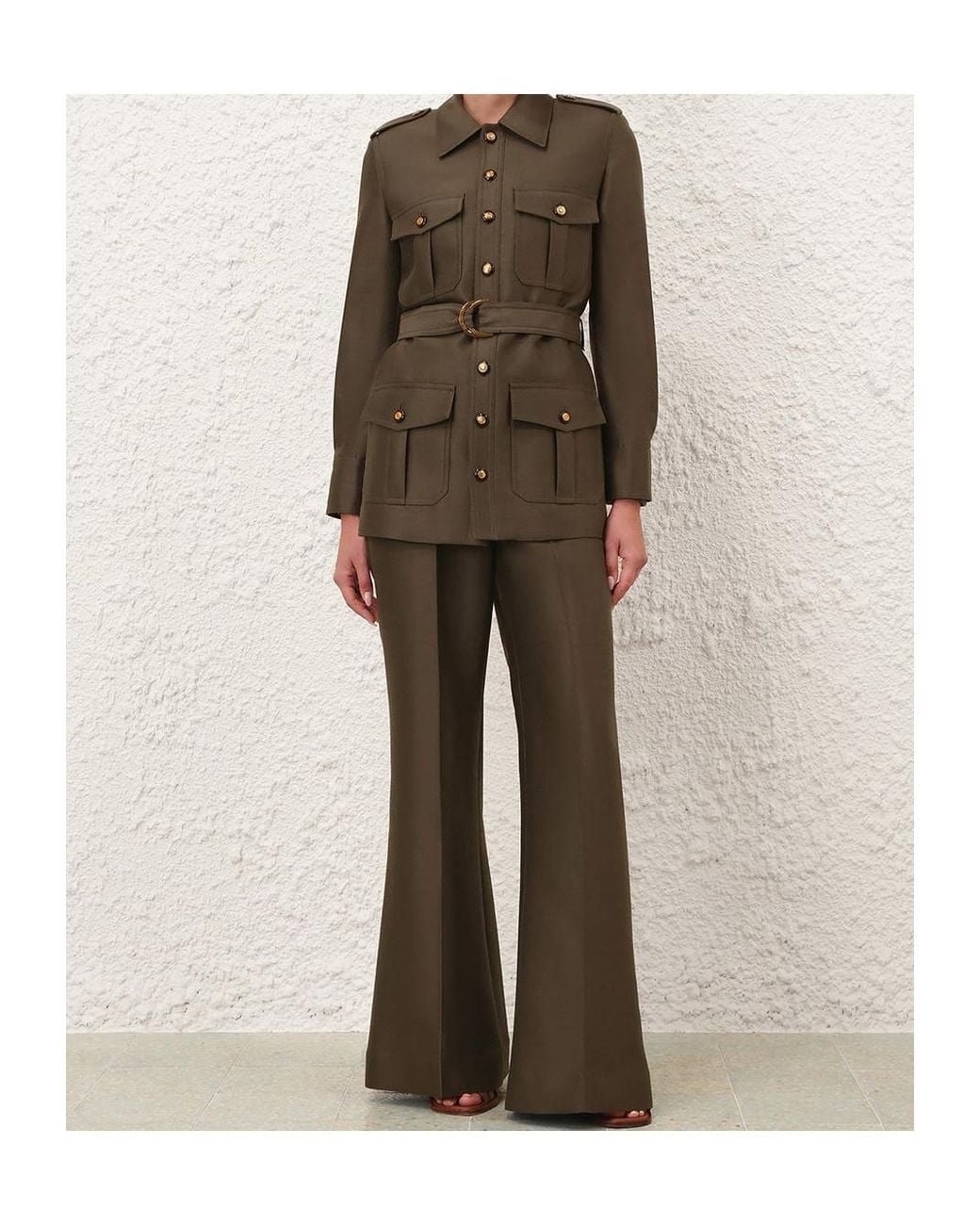 Zimmermann Green Belted Jacket