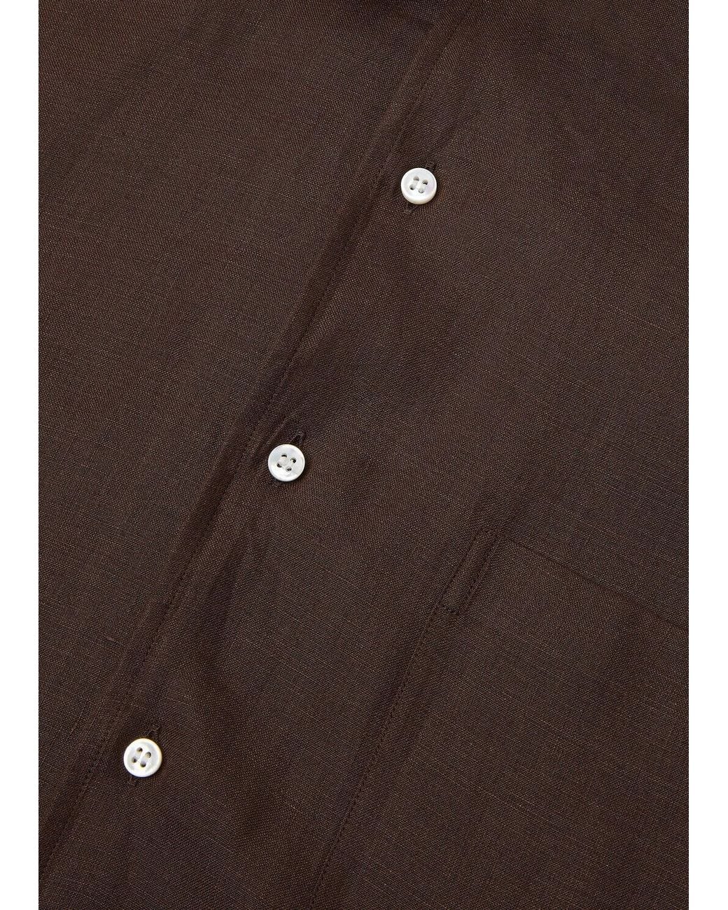 Loro Piana Brown Long-Sleeved Shirt