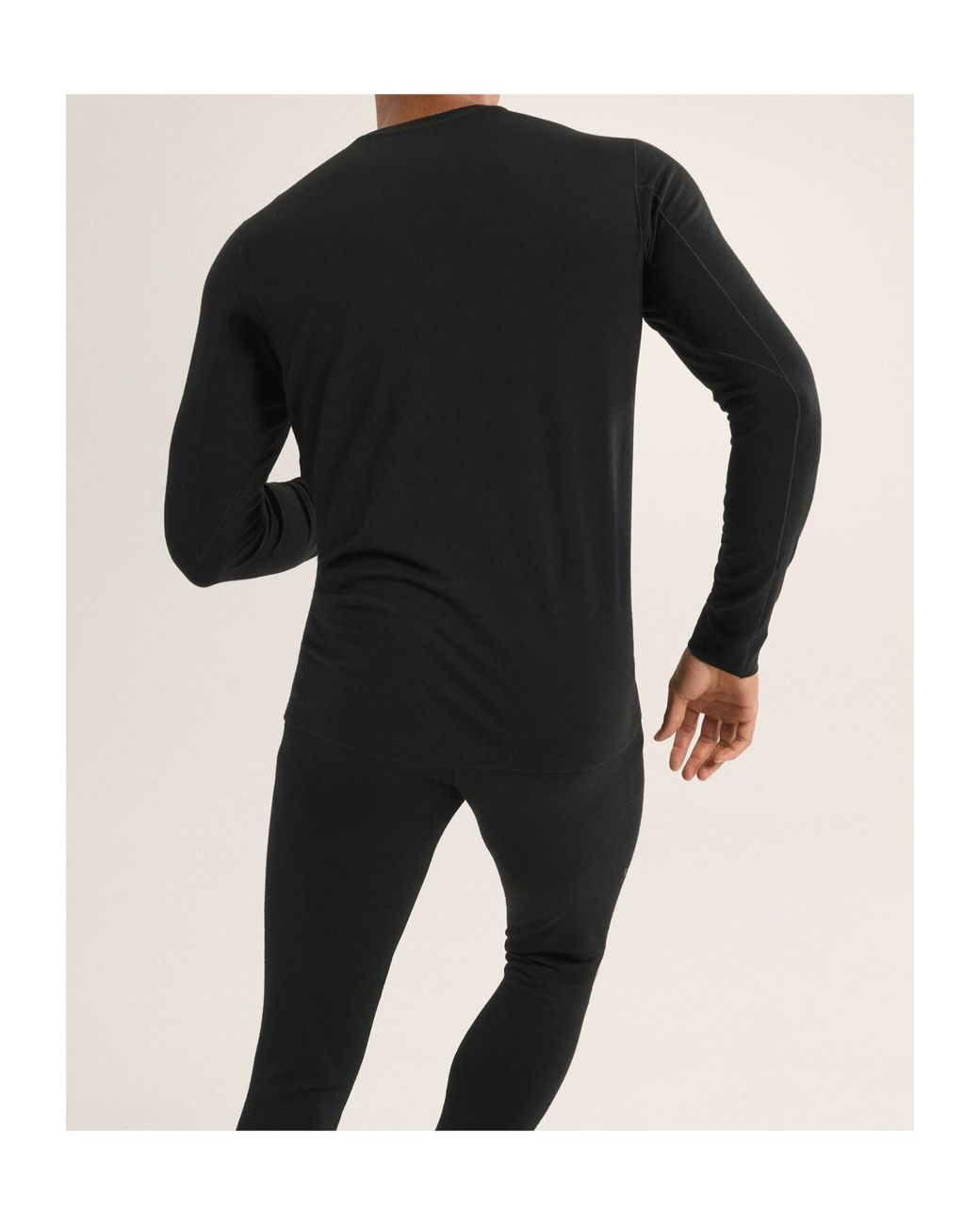 Arc'teryx Black Rho Round-Collar Long-Sleeved T-Shirt for men