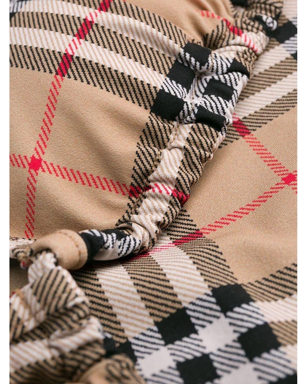 Burberry White Vintage Check Bikini Set