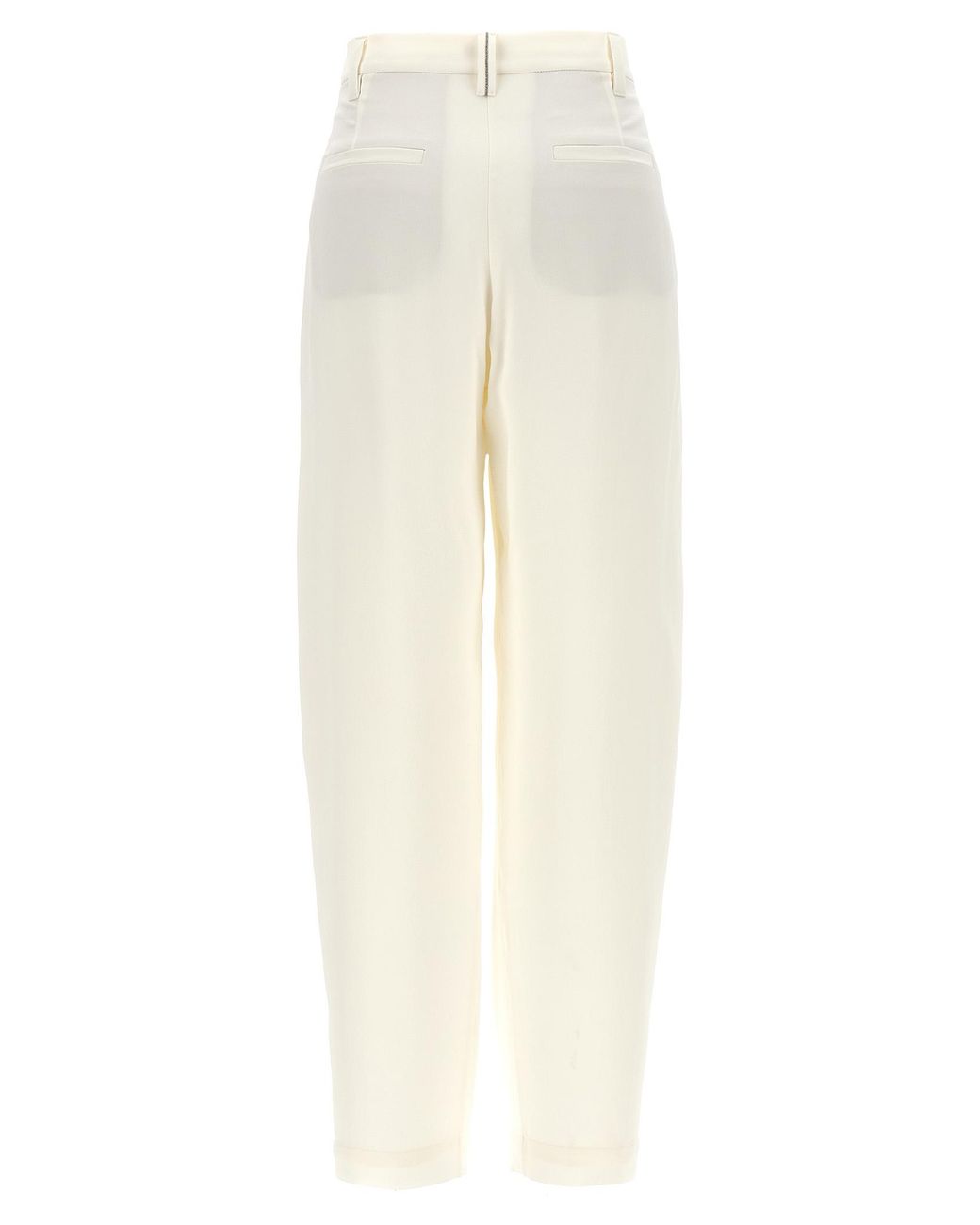 Brunello Cucinelli White Slouchy Pants
