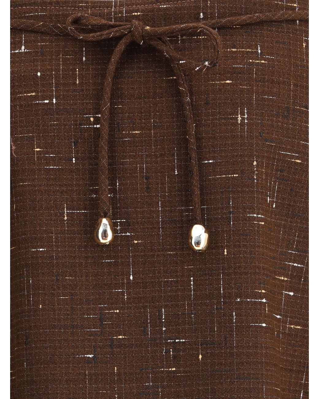 Fabiana Filippi Brown Drawstring Skirt