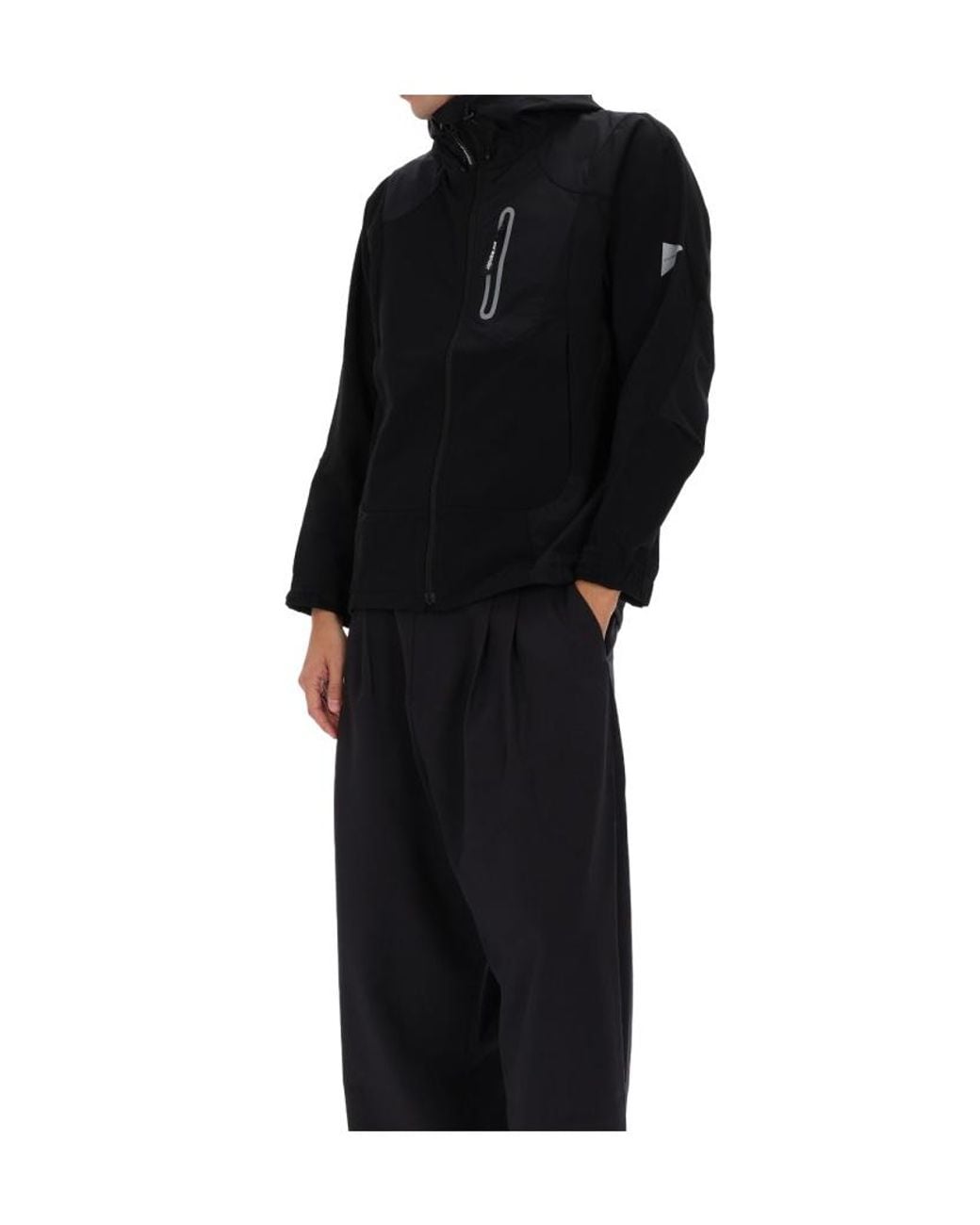 And Wander Black Stretch Shell Jacket for men