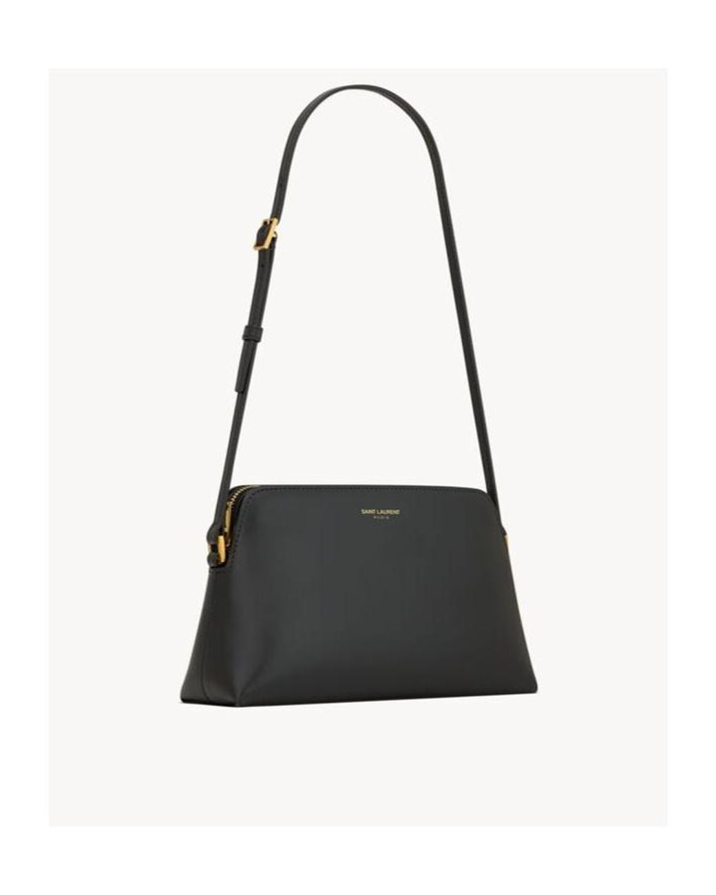 Saint Laurent Black Paris Zip-Up Mini Shoulder Bag
