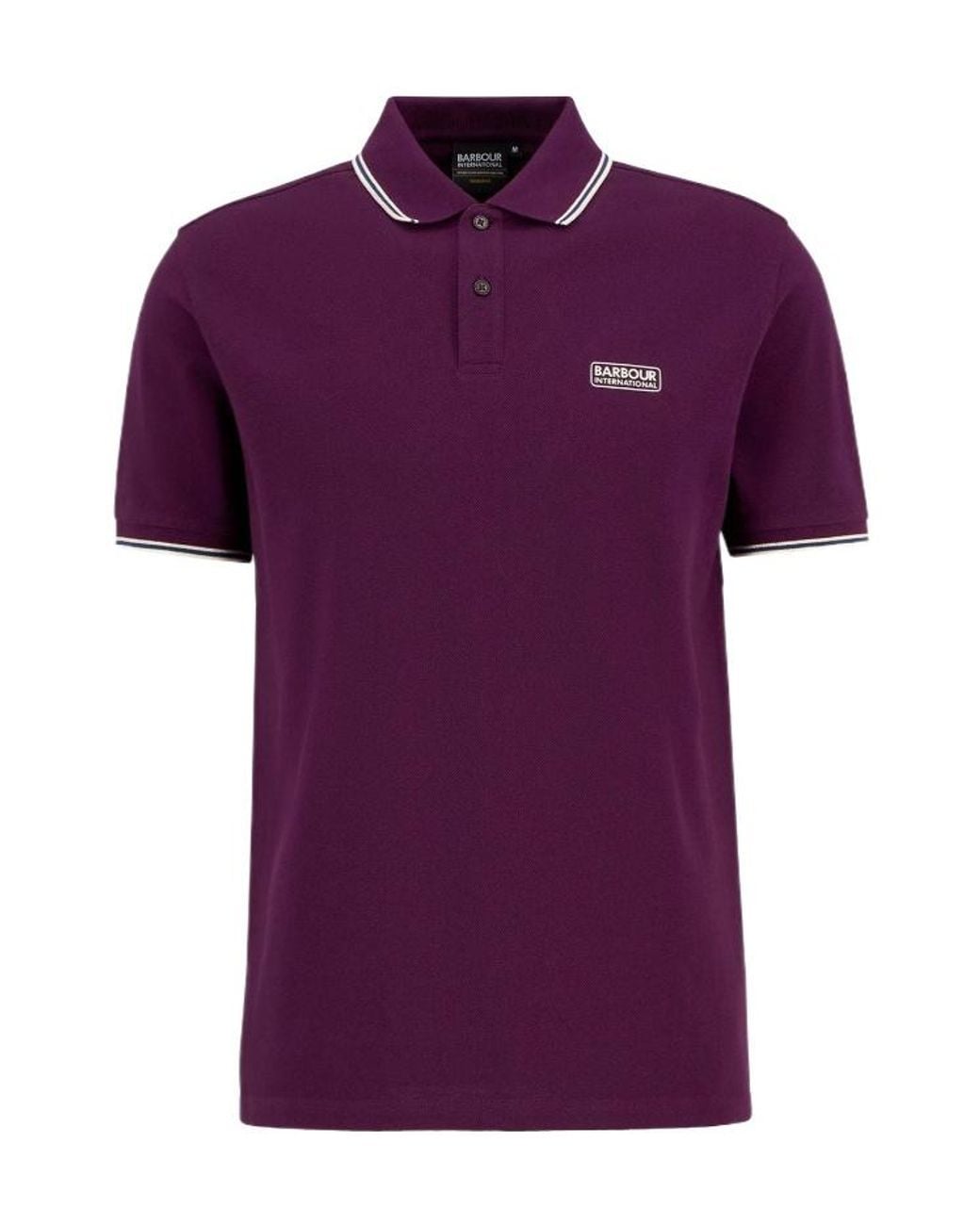 Barbour Purple Short-Sleeved Polo Shirt for men