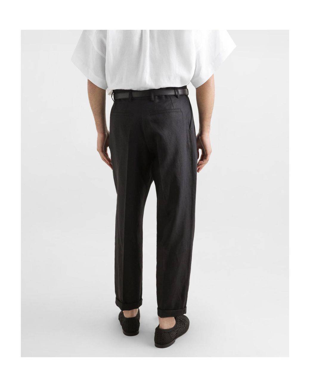 Dolce & Gabbana Black Pressed Crease Pants for men
