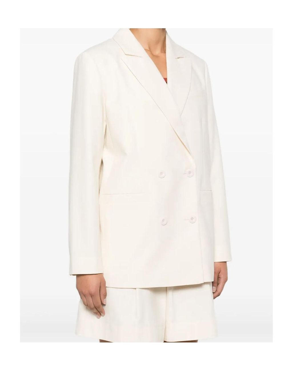 A.P.C. White Lucy Double-Breasted Blazer