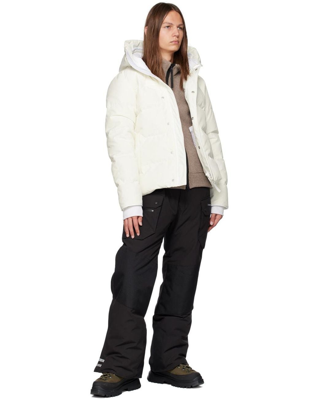 Canada Goose White Humanature Series Macmillan Quilted Down Jacket for men