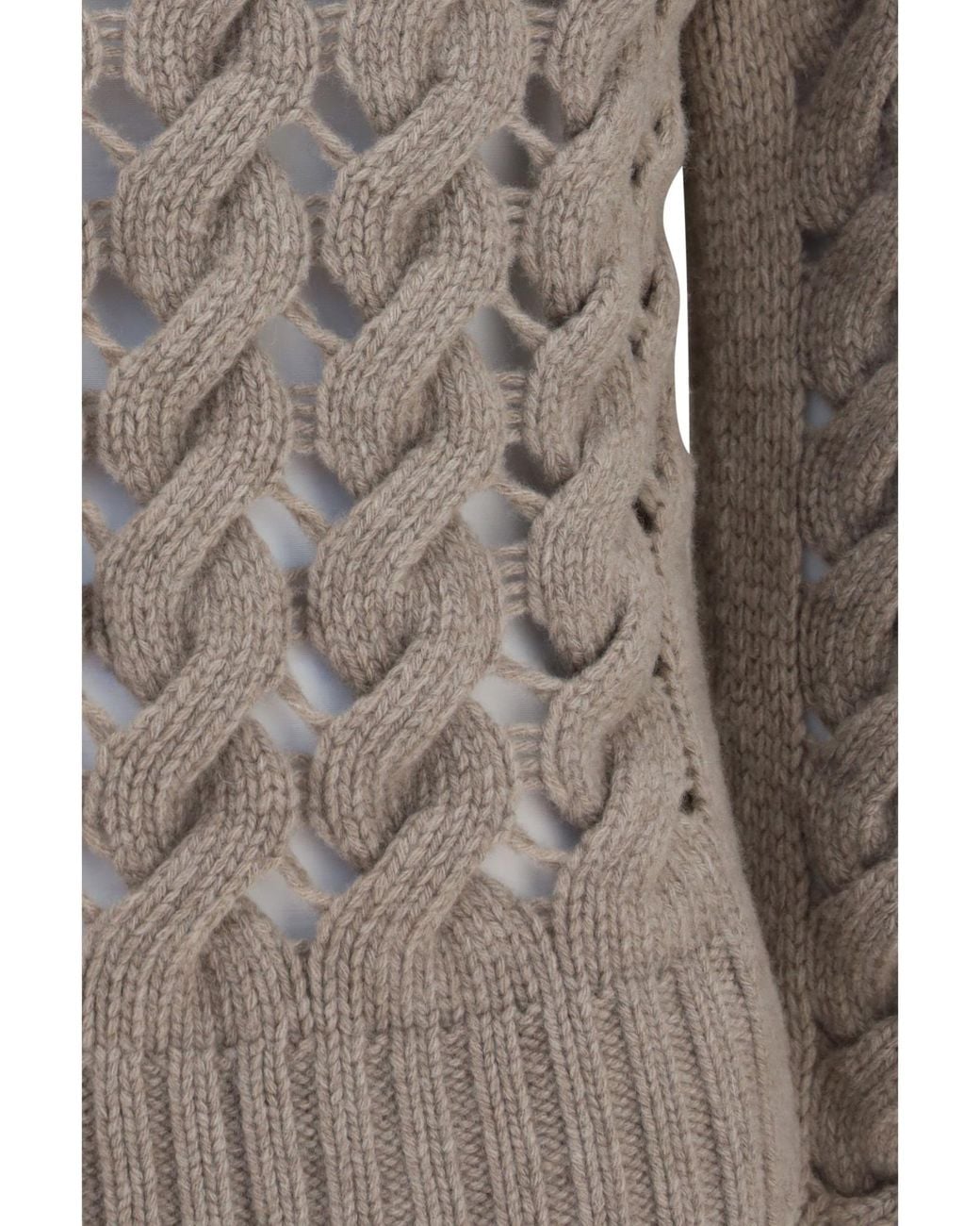P.A.R.O.S.H. Gray Perforated Turtleneck Jumper