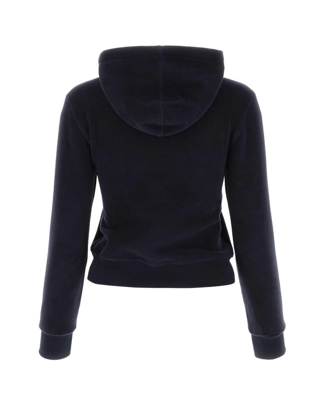 Sporty & Rich Blue Logo Embroidered Jersey Fleece Sweatshirt