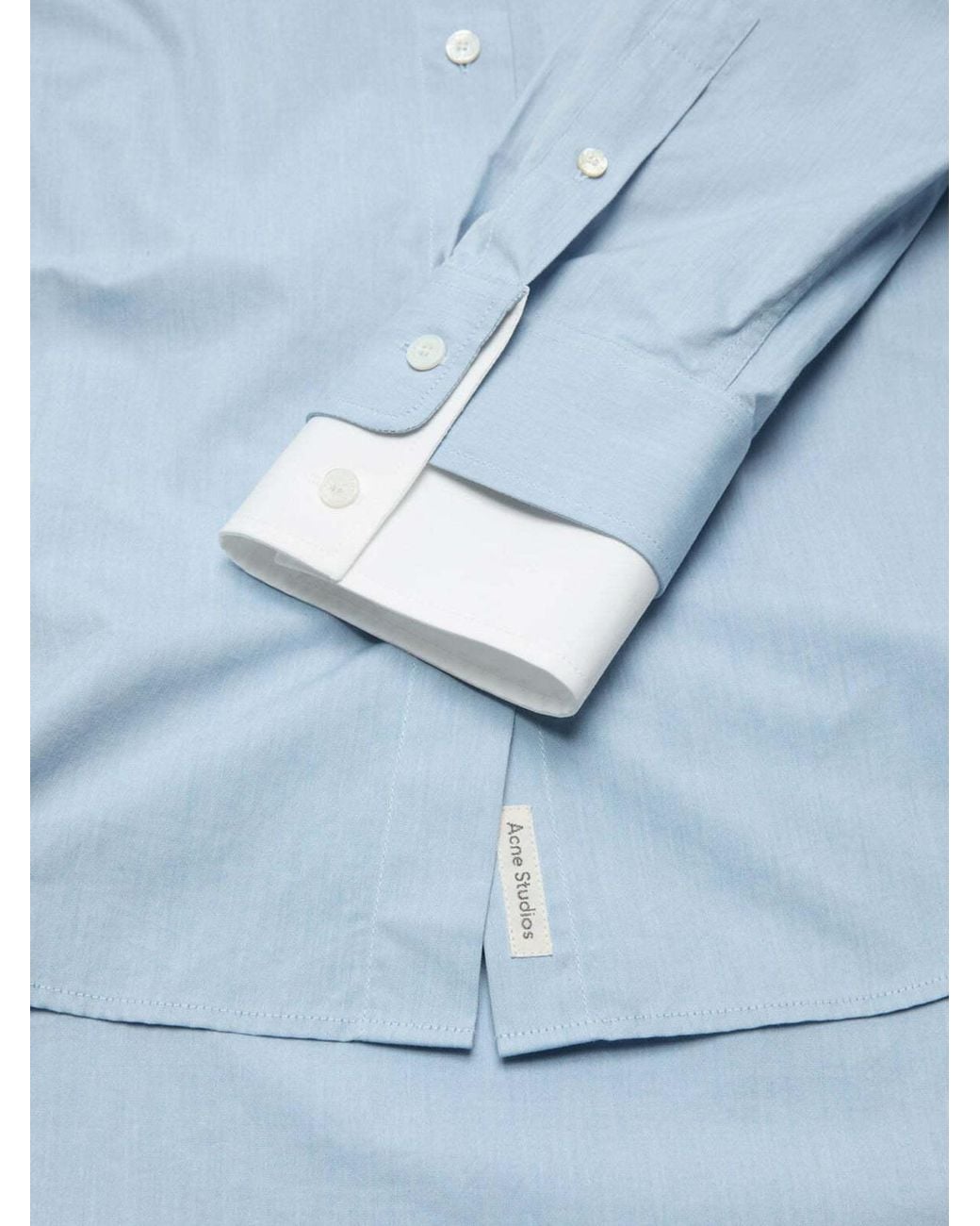 Acne Blue Layered Button-Up Shirt