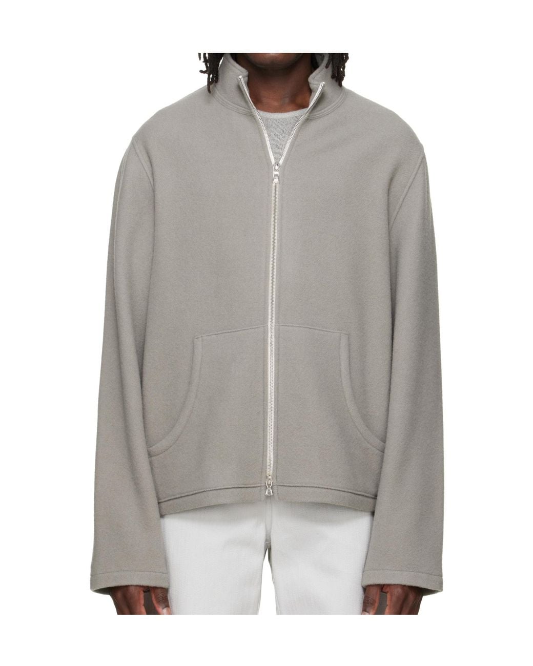Rier Gray Long-Sleeved Casual Jacket for men