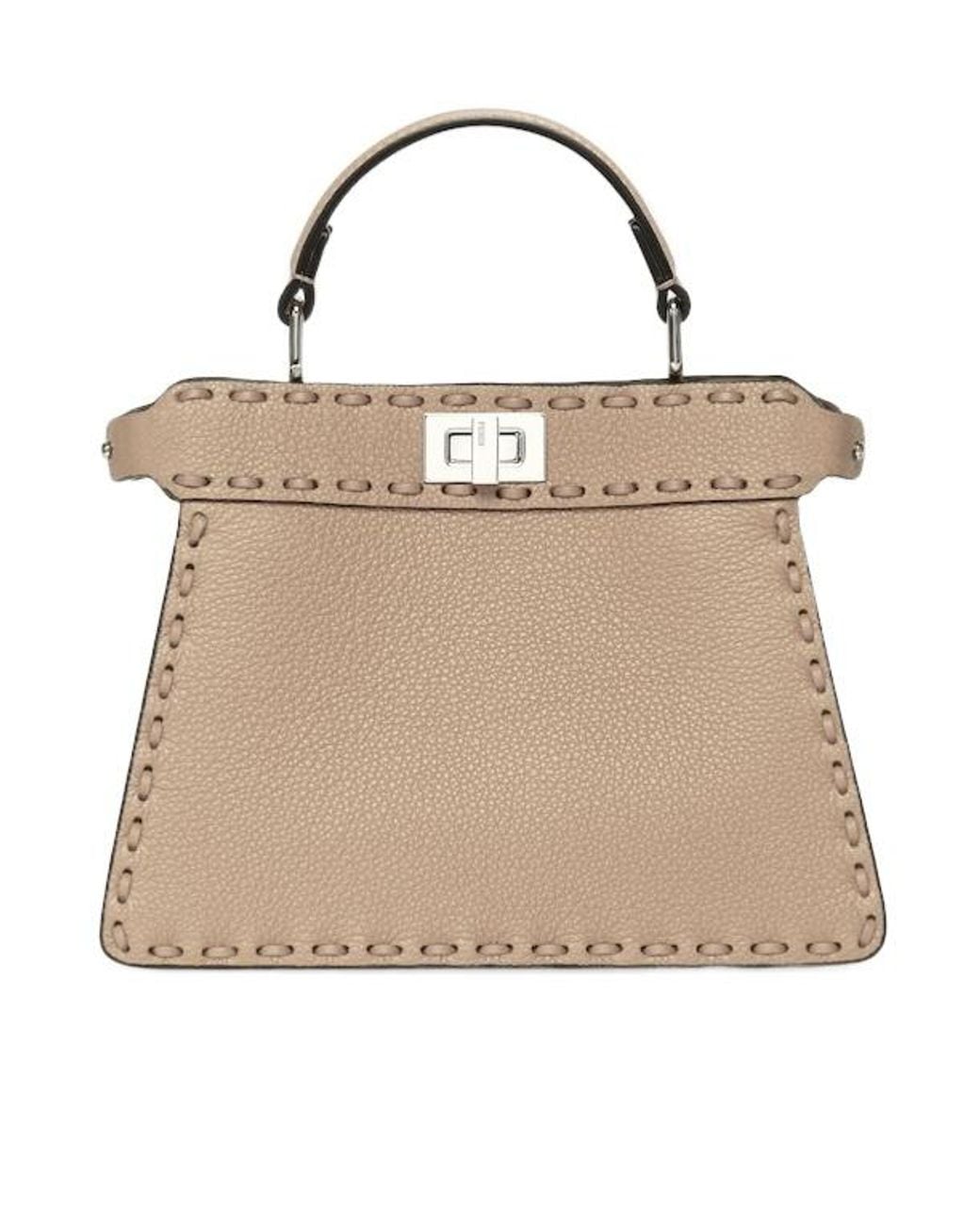 Fendi Natural Dove Selleria Bag With 306 Hand-Sewn Topstitches