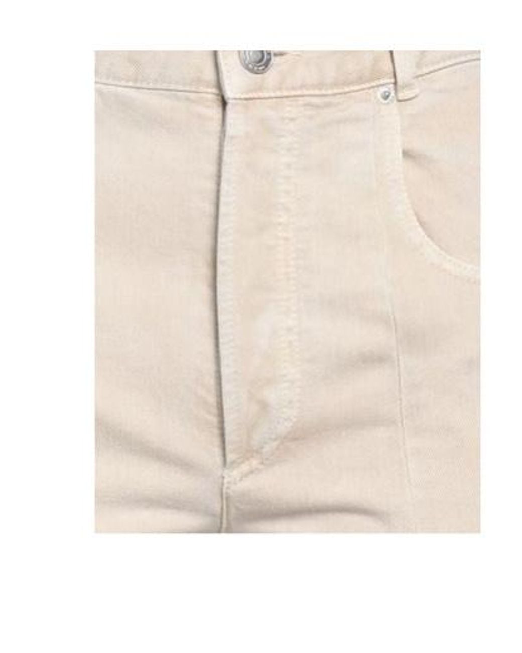 Isabel Marant Natural Solid Minimal Straight Leg Jeans