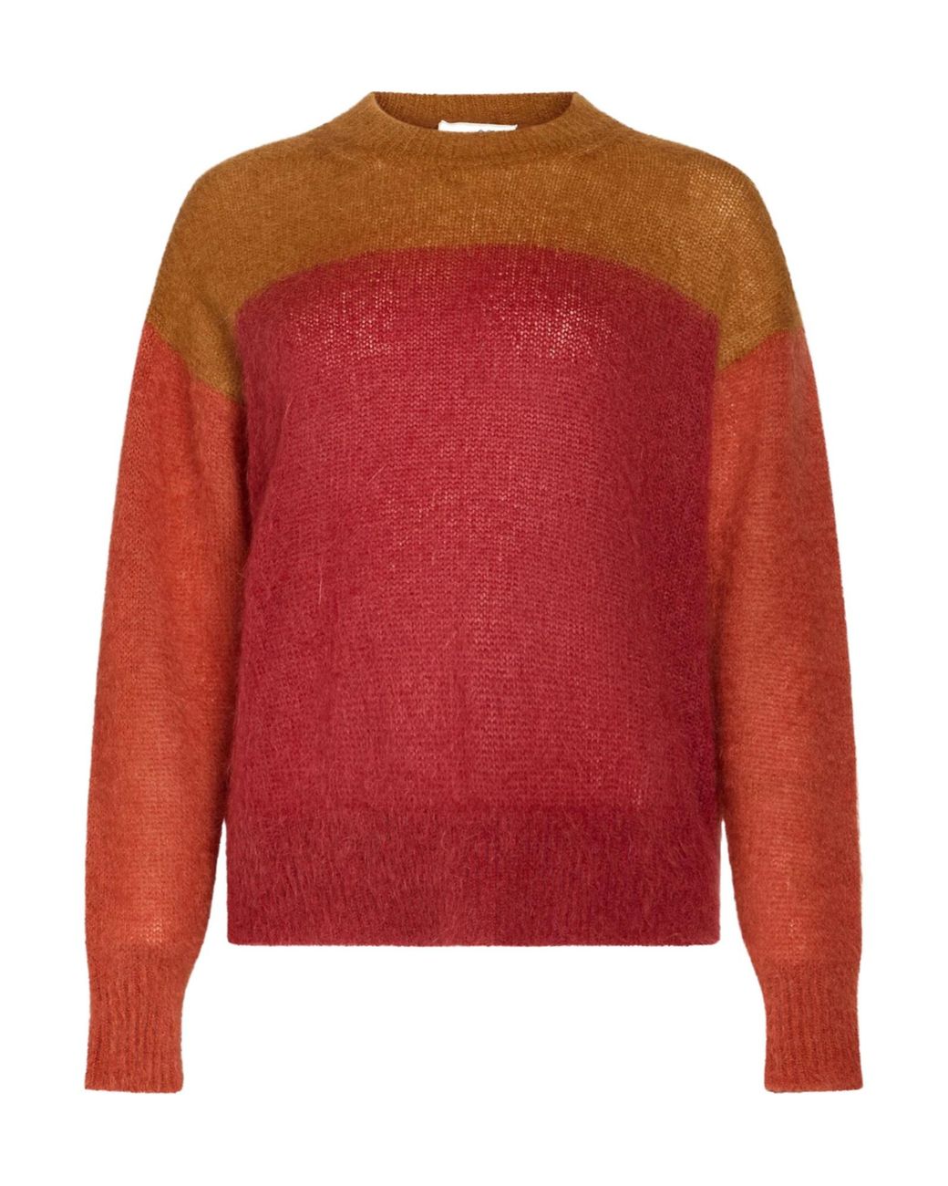 Isabel Marant Red Longsleeve Crewneck Knit Sweater
