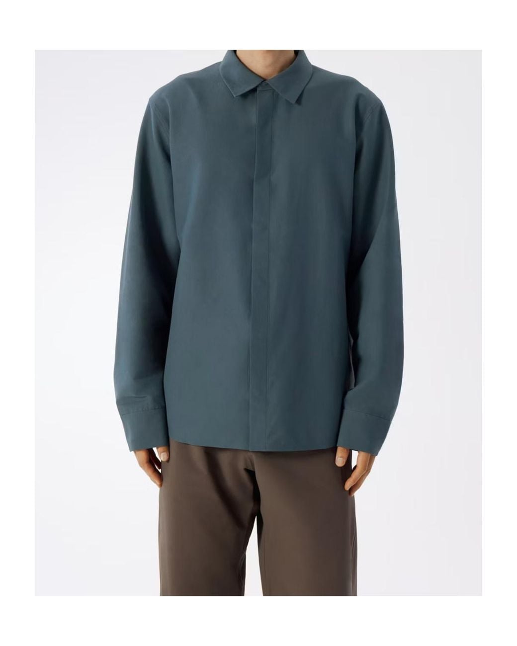 Veilance Blue Long-Sleeved Shirt for men