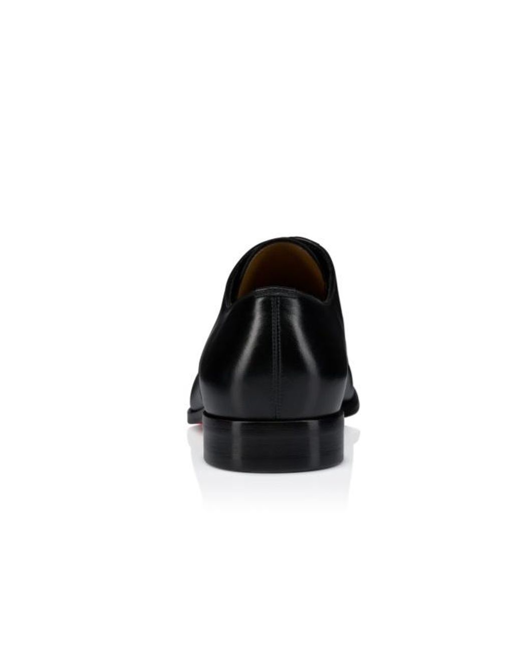 Christian Louboutin Black Almond Toe Lace-Up Shoes for men