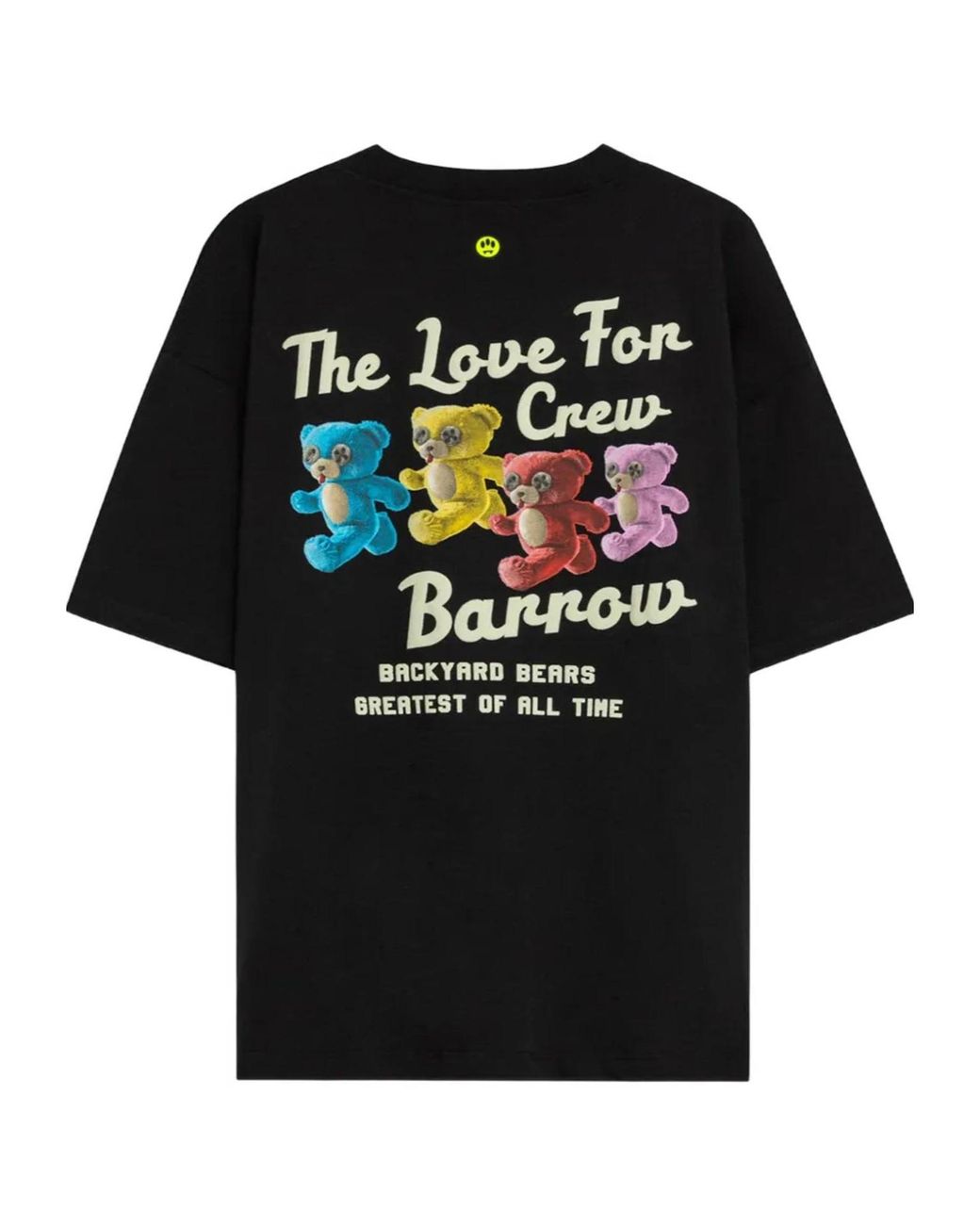 Barrow Black Printed Crewneck T-Shirt for men