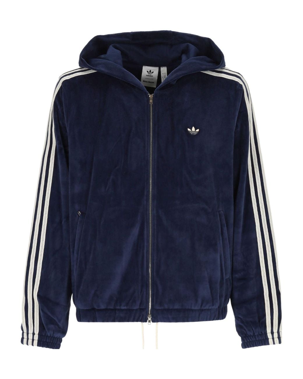 Adidas Blue X Wales Bonner Velour Zipped Track Jacket for men