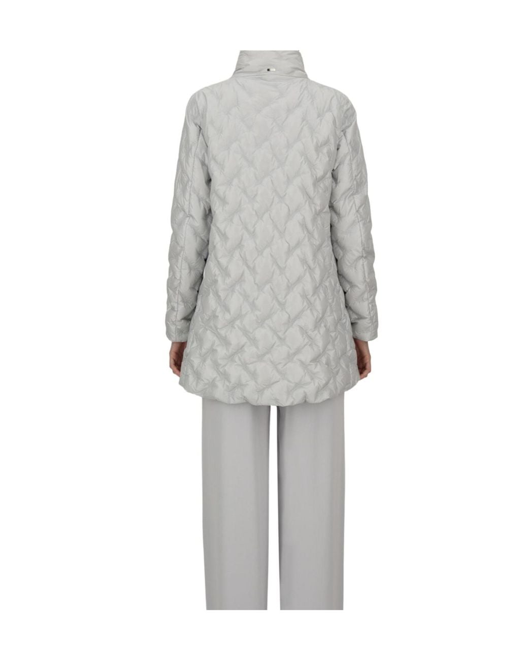 Herno Gray Resort Quilted Long Down Jacket