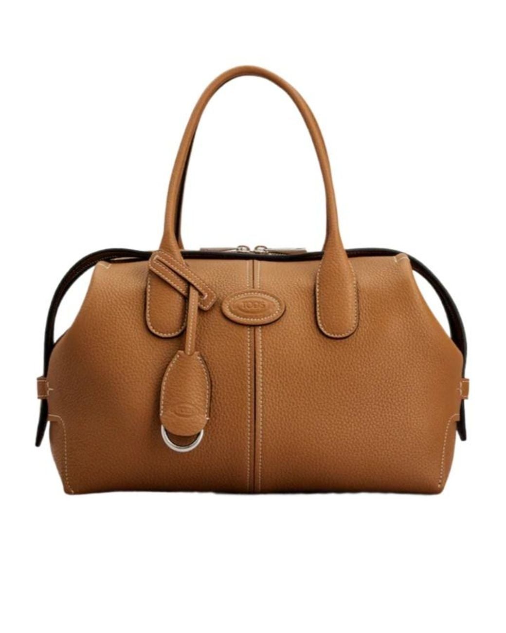 Tod's Brown Logo Embossed Tote Bag