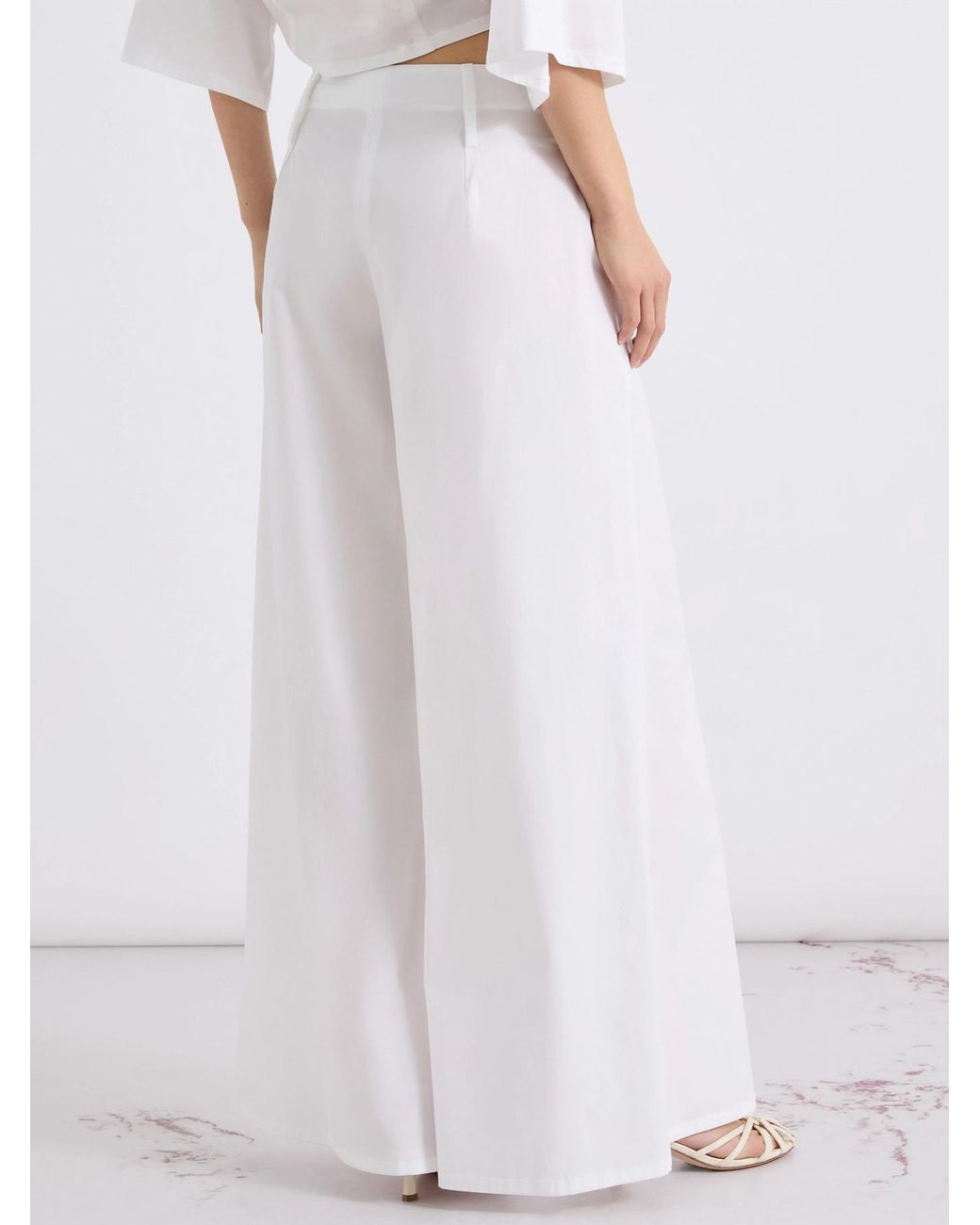 Marella White Pocket Casual Pants