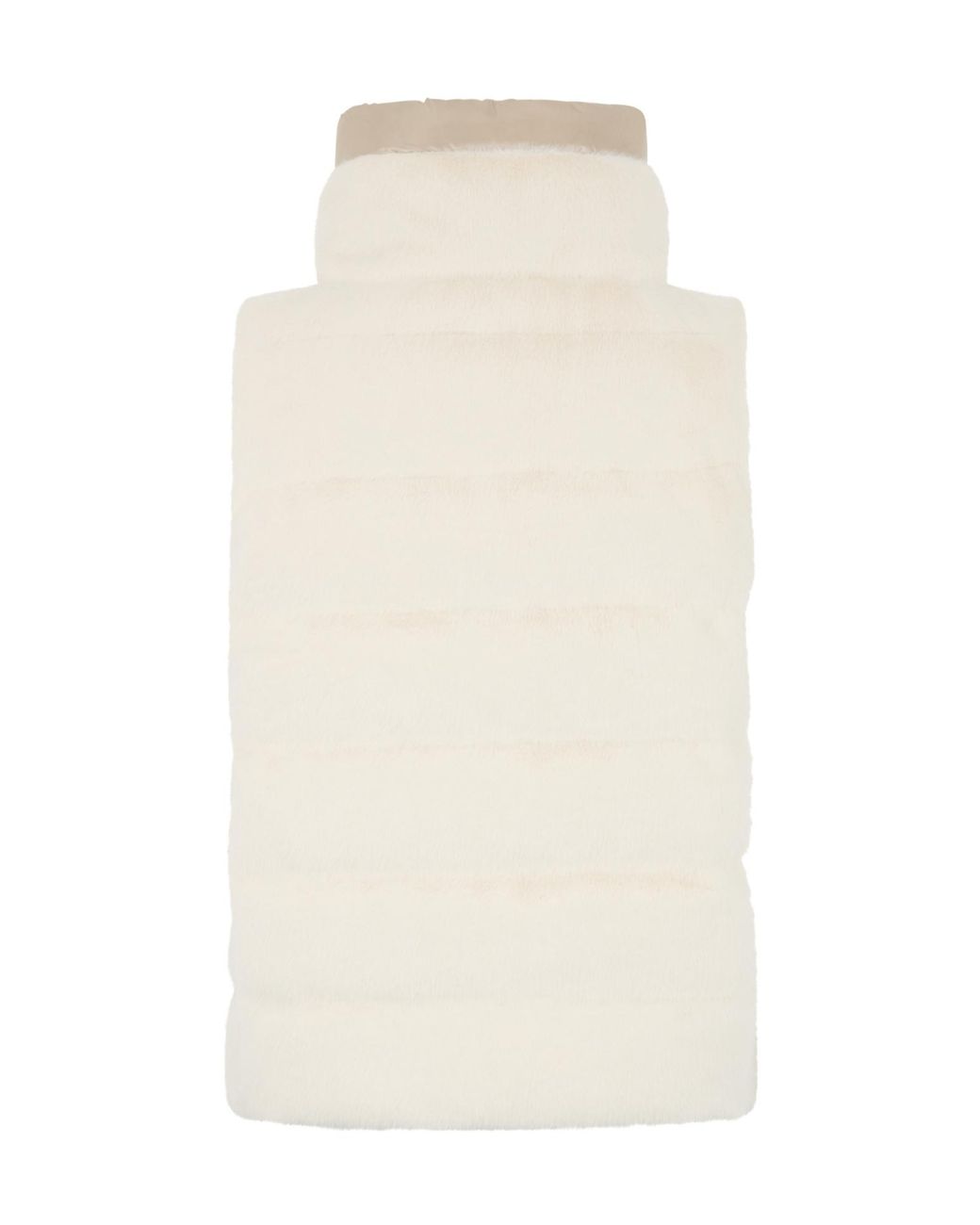 Herno White High-Neck Quilted Vest