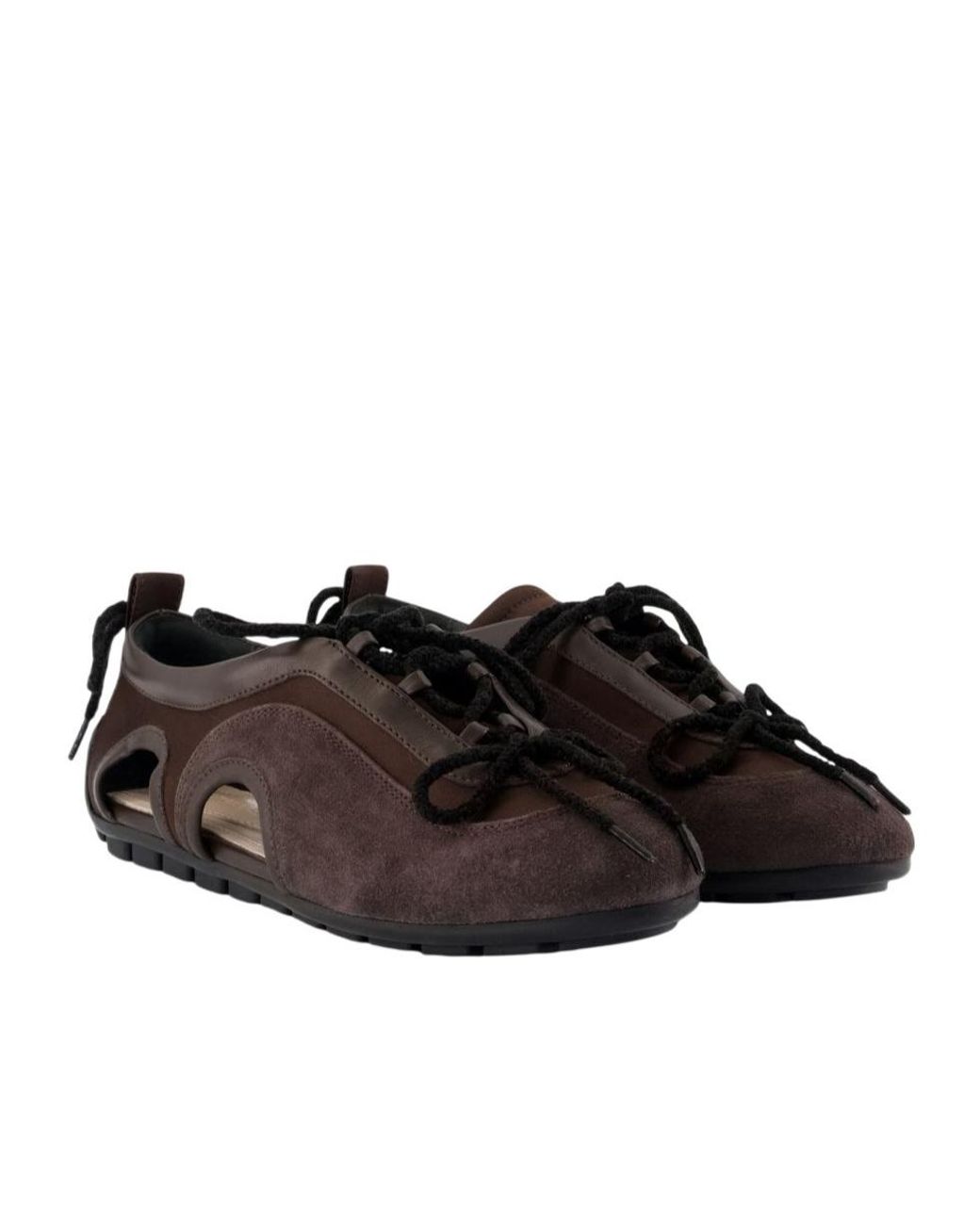 Simone Rocha Black Cutout Lace-Up Trainers