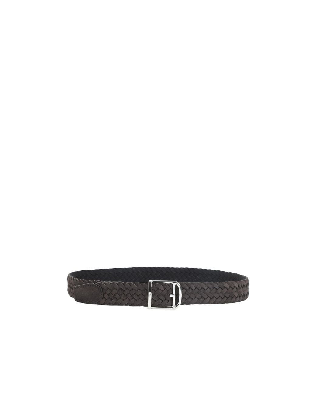 Brioni White Braided Leather Belt for men