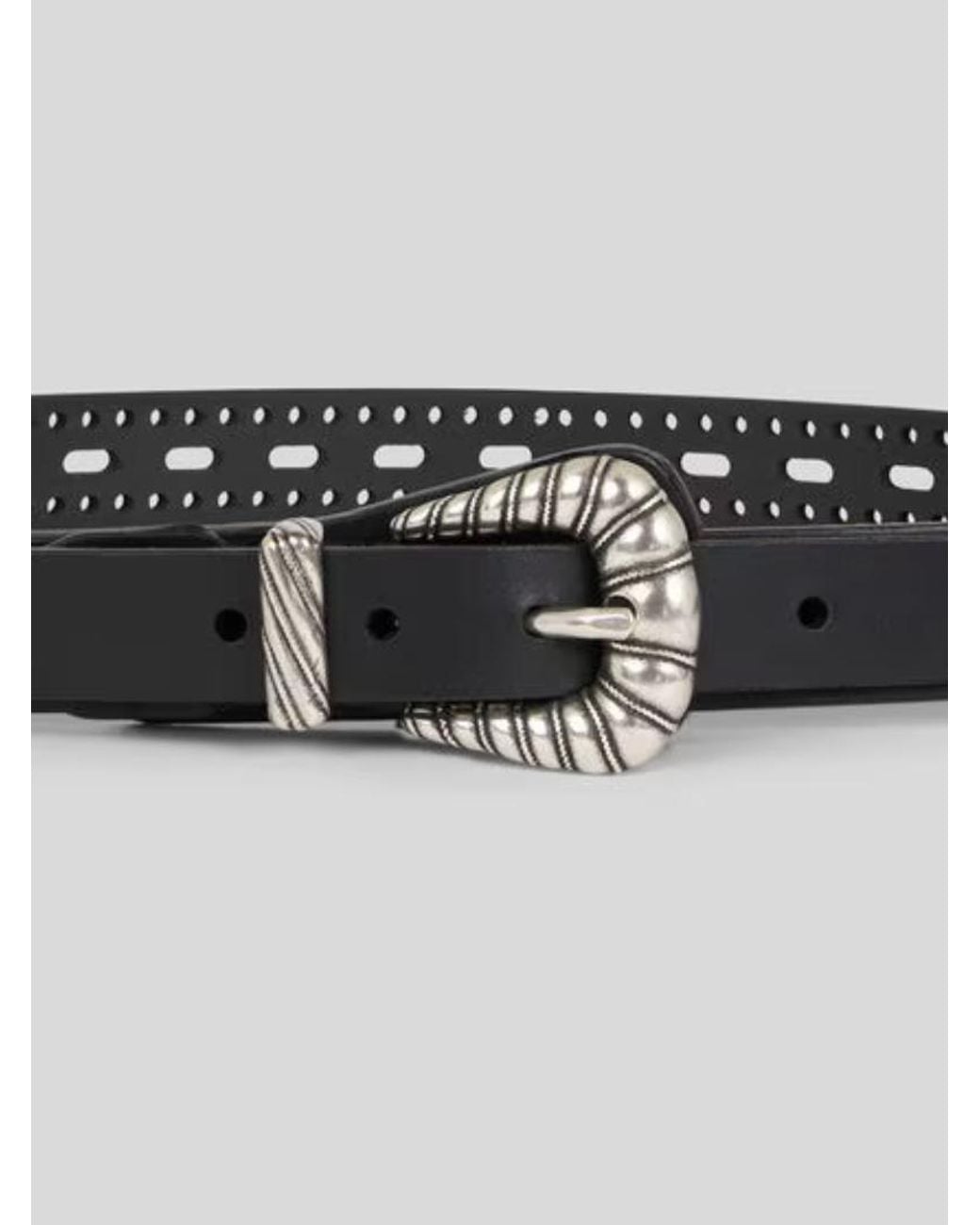 Etro White Perforated Buckle Belt
