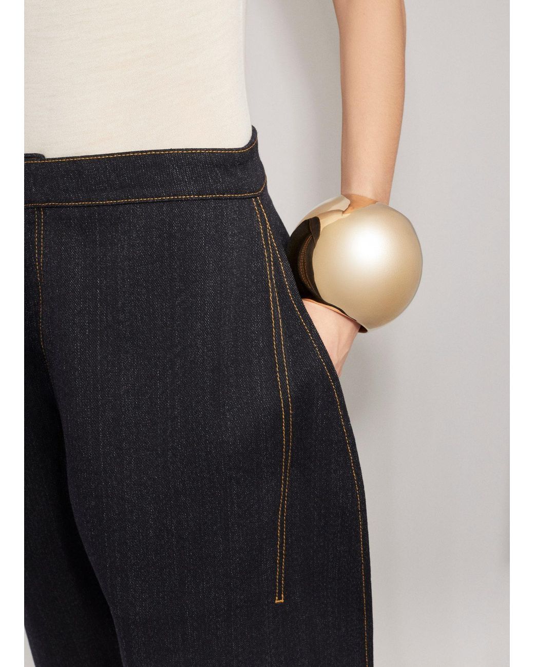 Alaïa Natural Sphere Cuff Bracelet