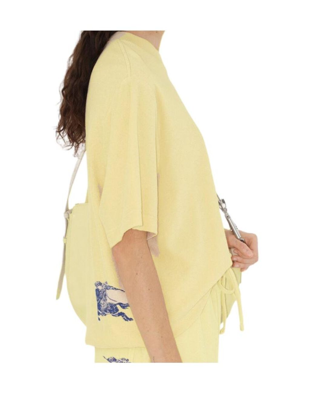 Burberry Yellow Ekd-Print Towelled T-Shirt