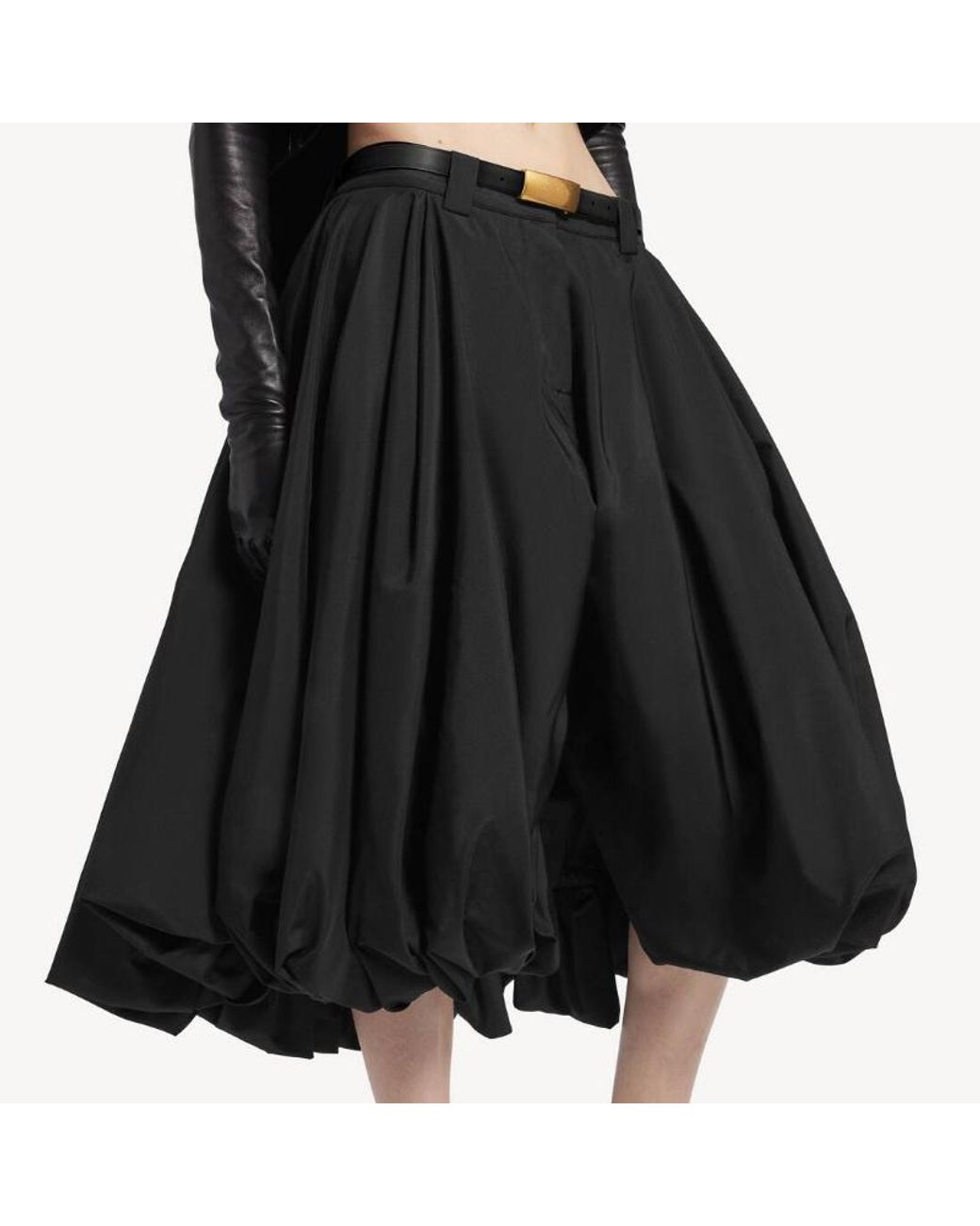 Balenciaga Black Balloon Pleated Shorts