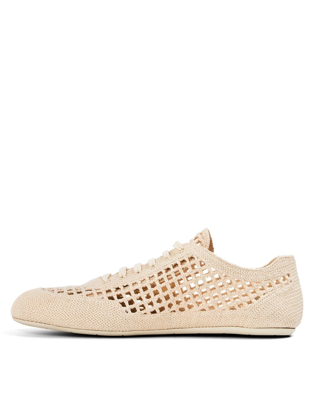 Prada Natural Low-Top Sports Shoes