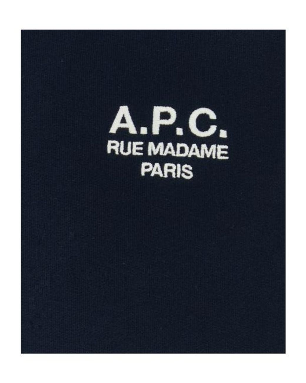 A.P.C. Blue Logo Embroidered Crewneck Sweatshirt for men