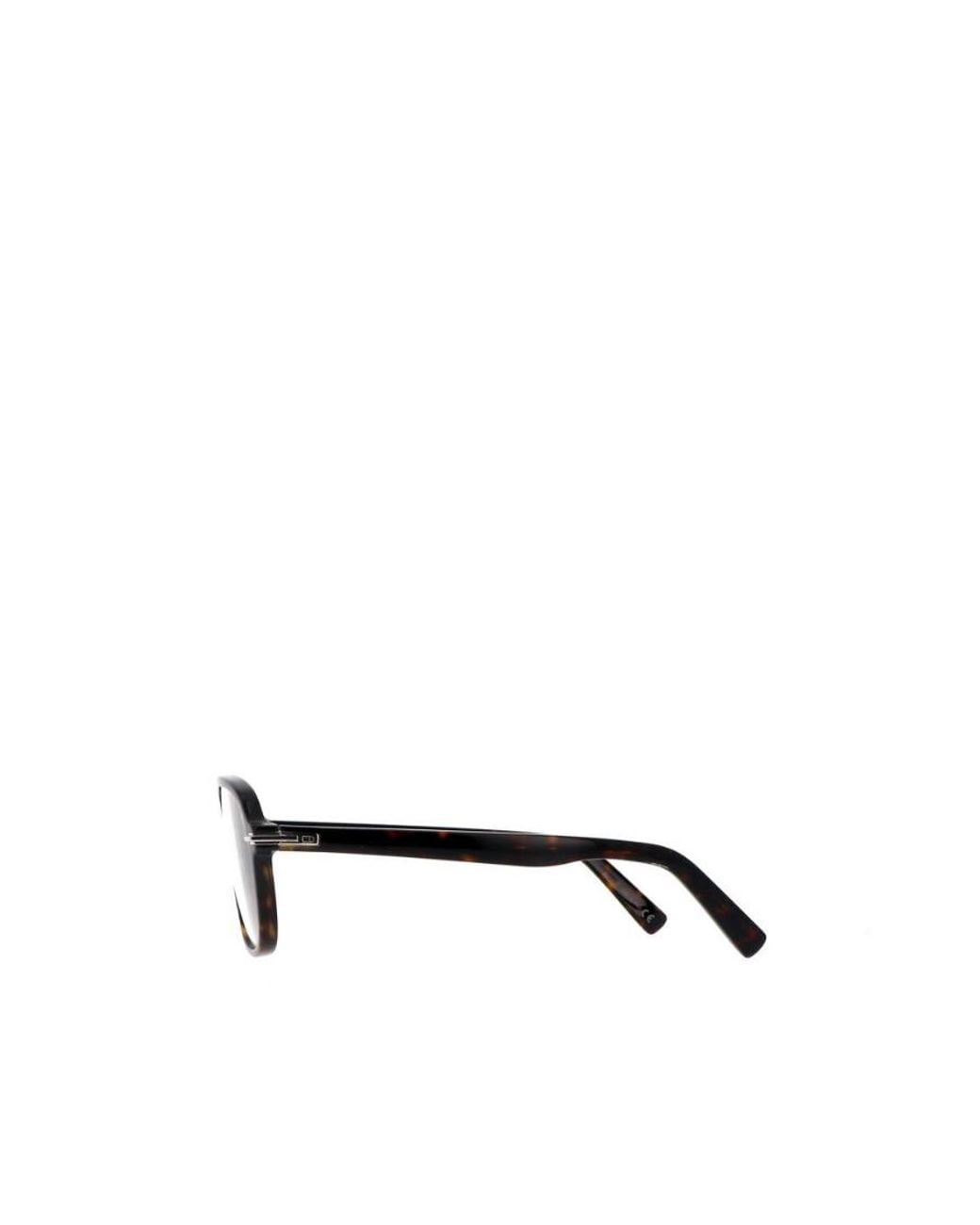 Dior White Logo Geometric Frame Optical Glasses for men