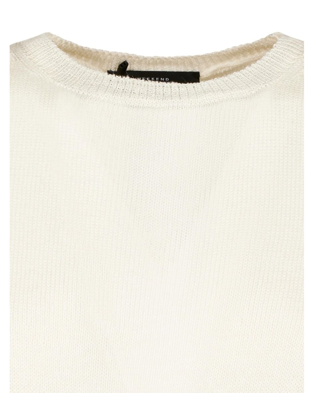 Weekend by Maxmara White Wkdatzeco Crewneck Knitted Jumper