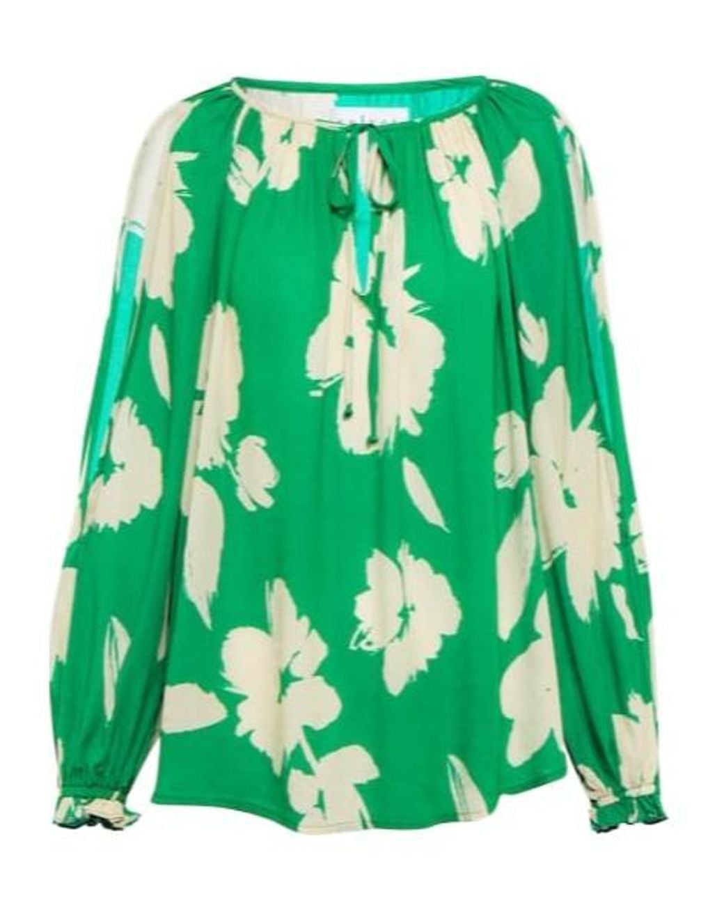Velvet By Graham & Spencer Green Vikki Printed Blouse