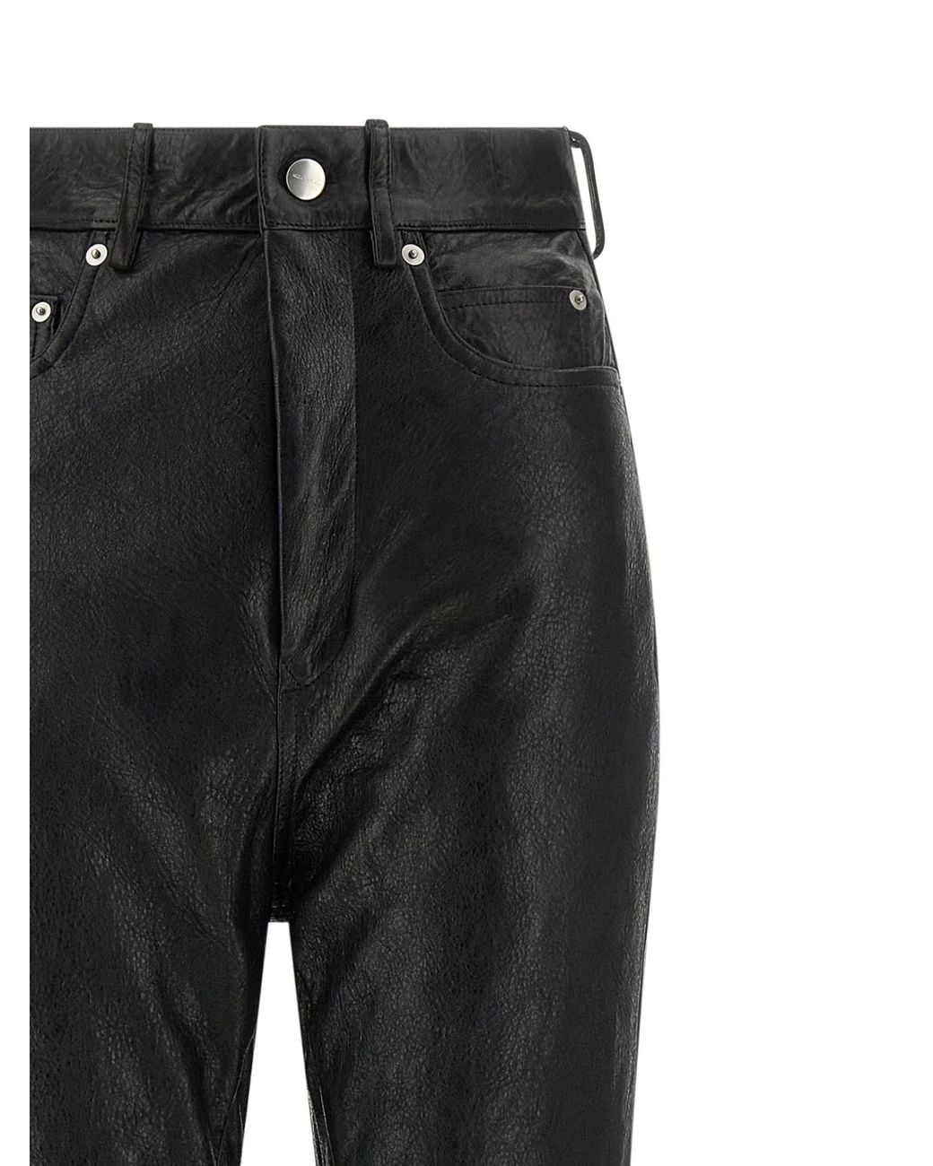 Rick Owens Black Bolan Bootcut High-Rise Pants