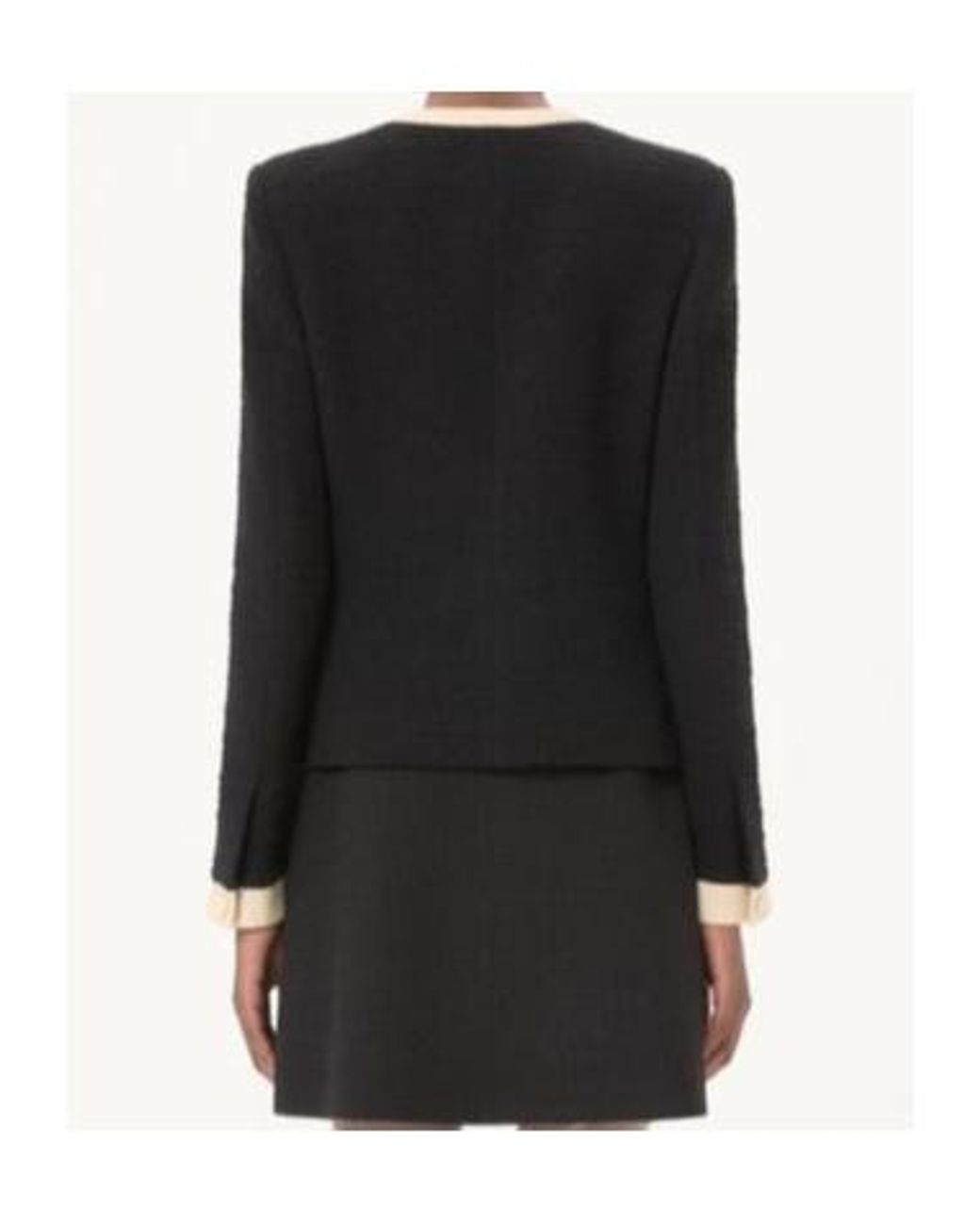 Valentino Black Bow Detailed Crewneck Jacket