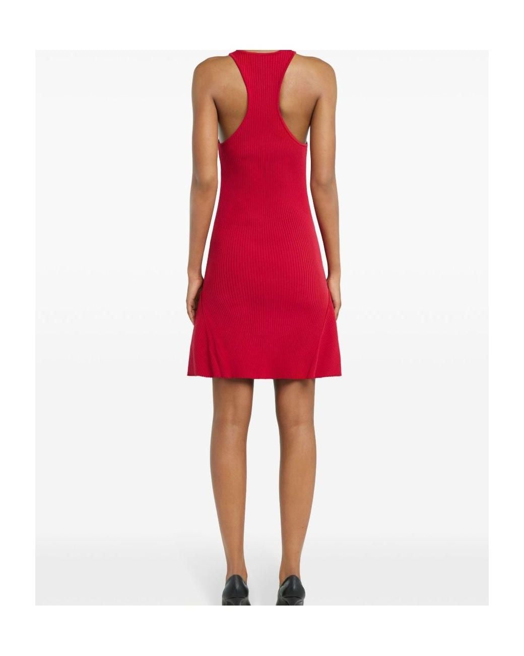Courreges Red Courrèges Scuba Racerback Mini Dress