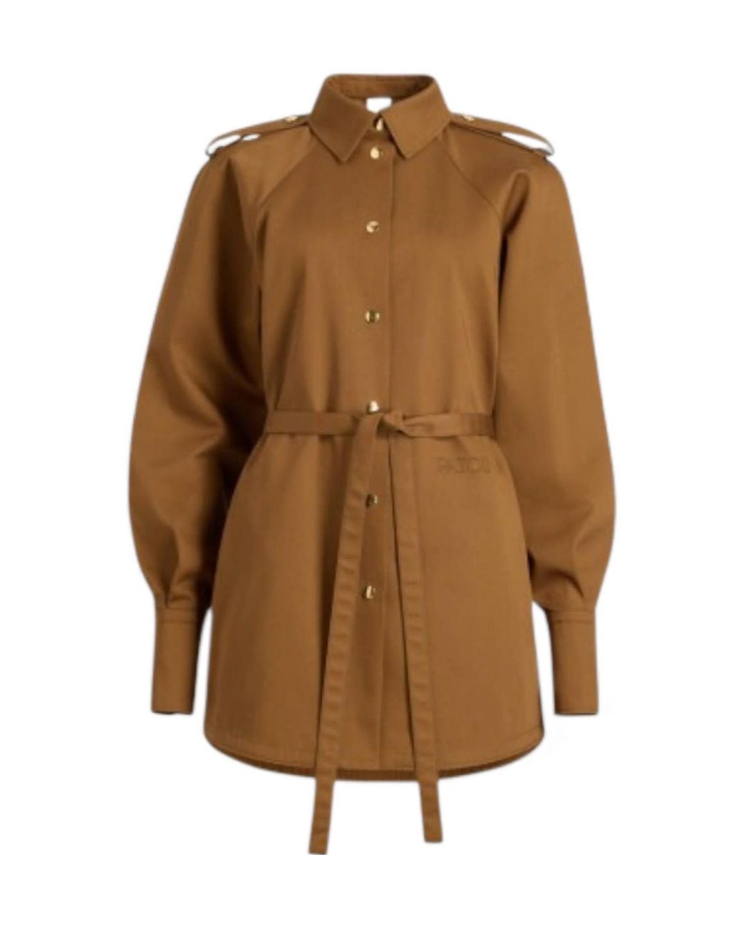 Patou Brown Belted Shirt