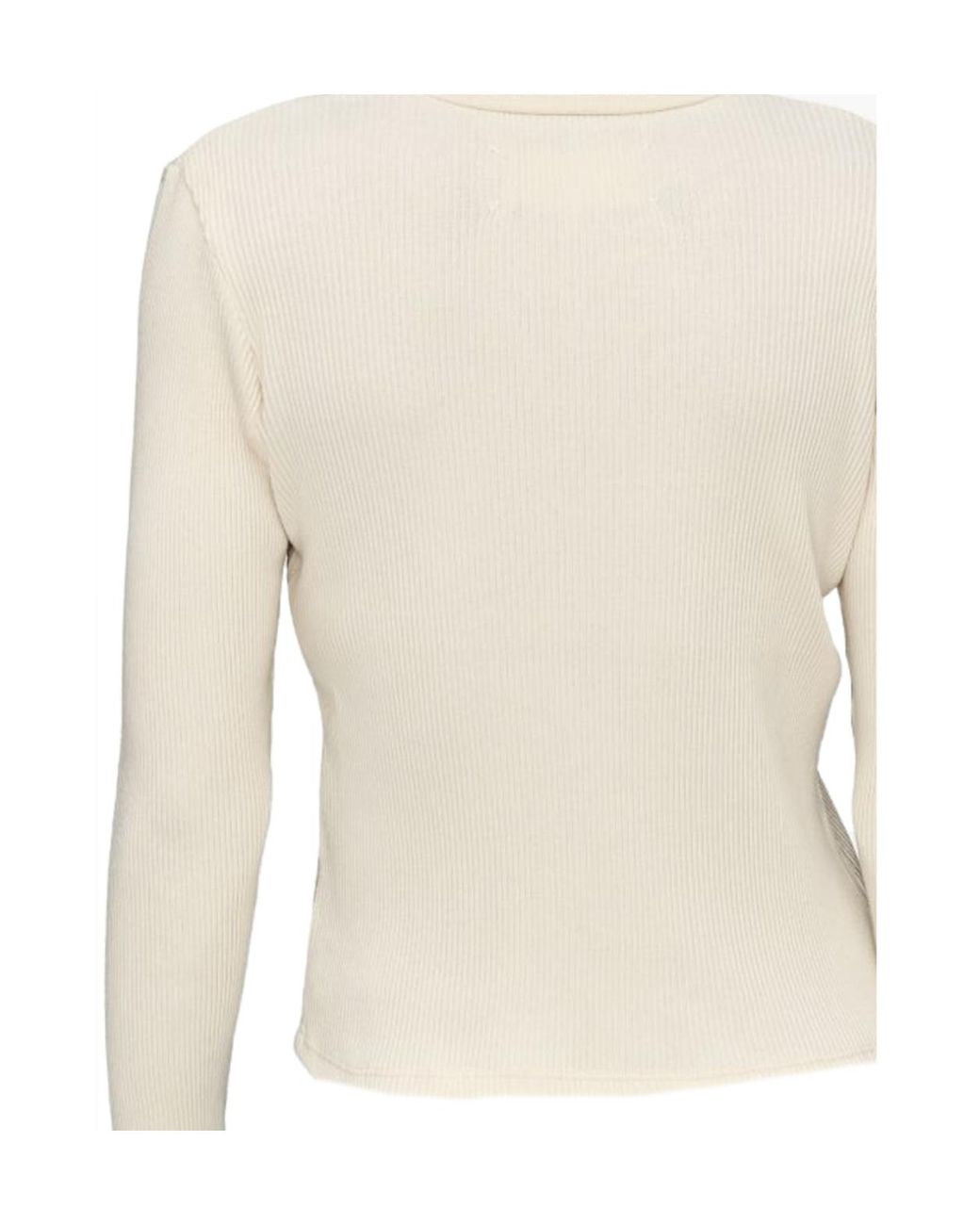 Maison Margiela White Print Long-Sleeve Top
