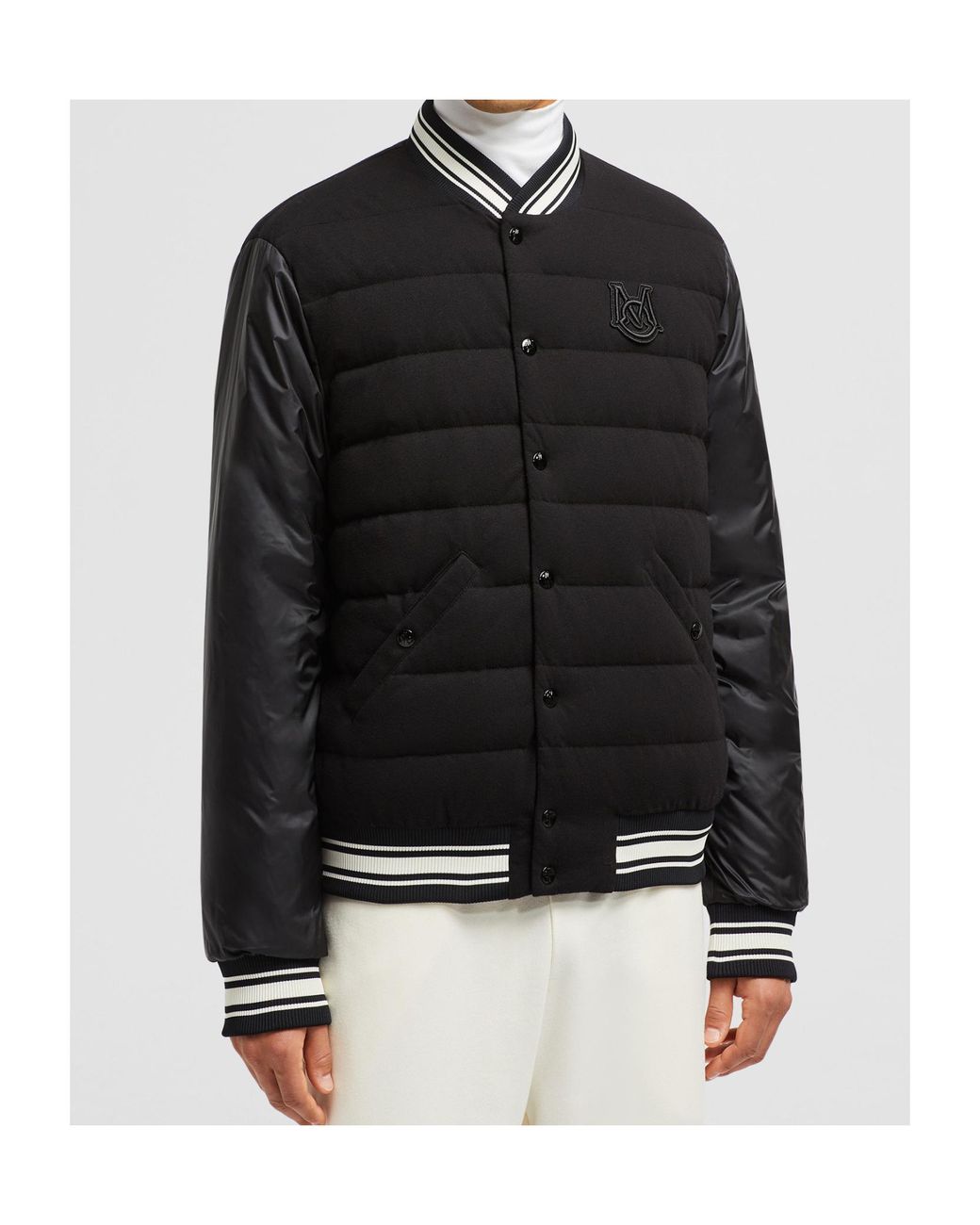 Moncler Black Reversible Button-Up Jacket for men